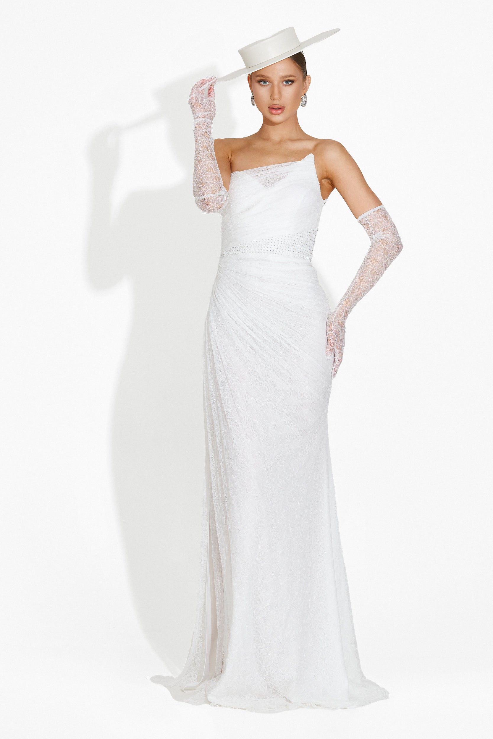 Mathylda Bogas Long White Ladies Dress