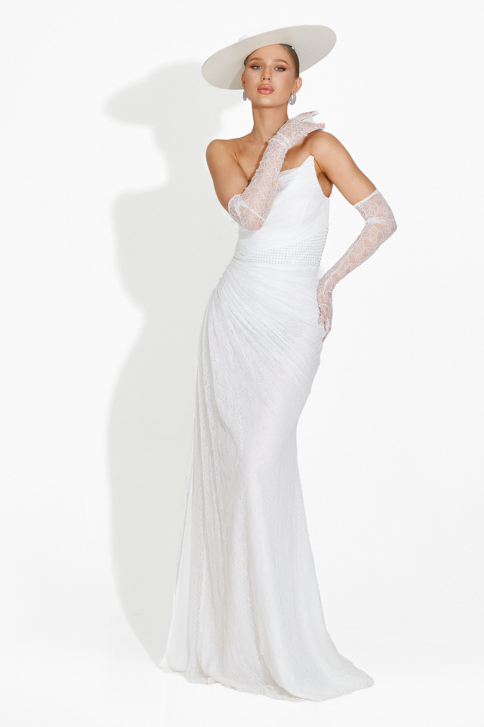 Mathylda Bogas Long White Ladies Dress