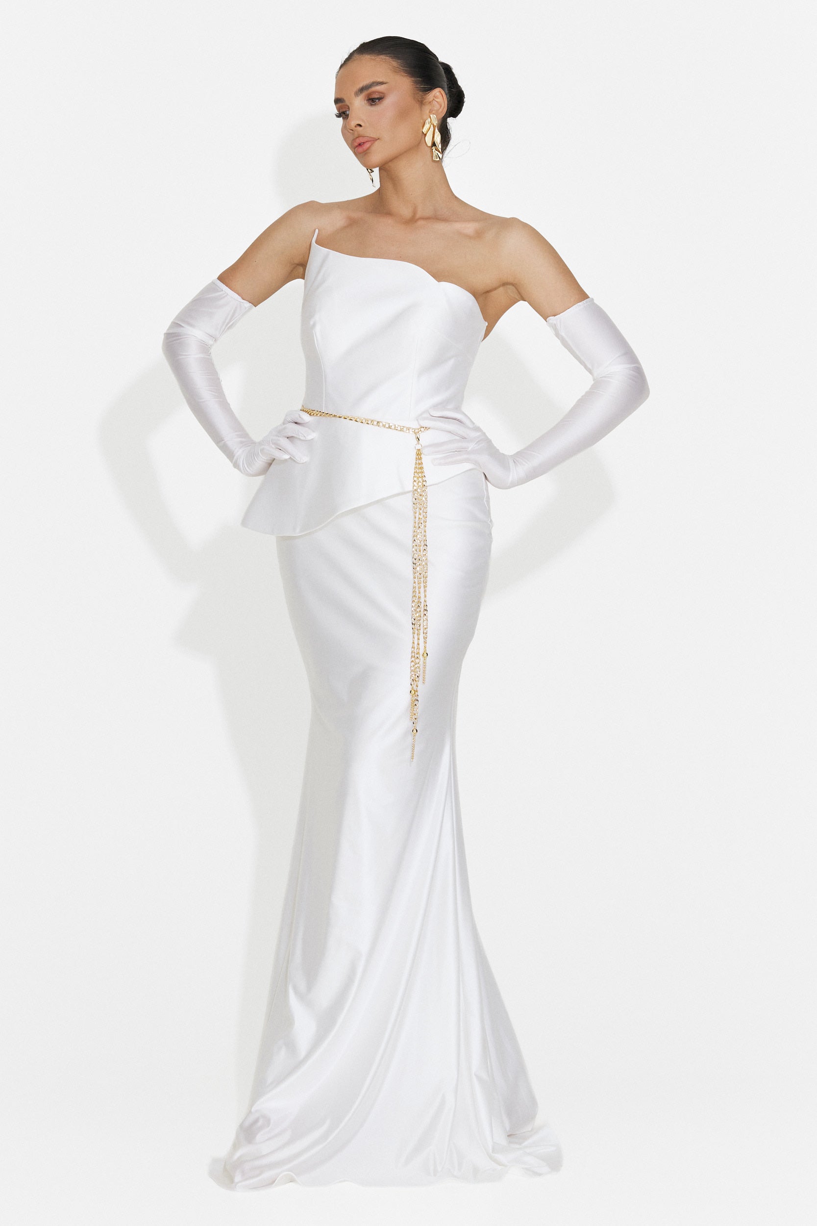 Rochie dama lunga alba Merle Bogas