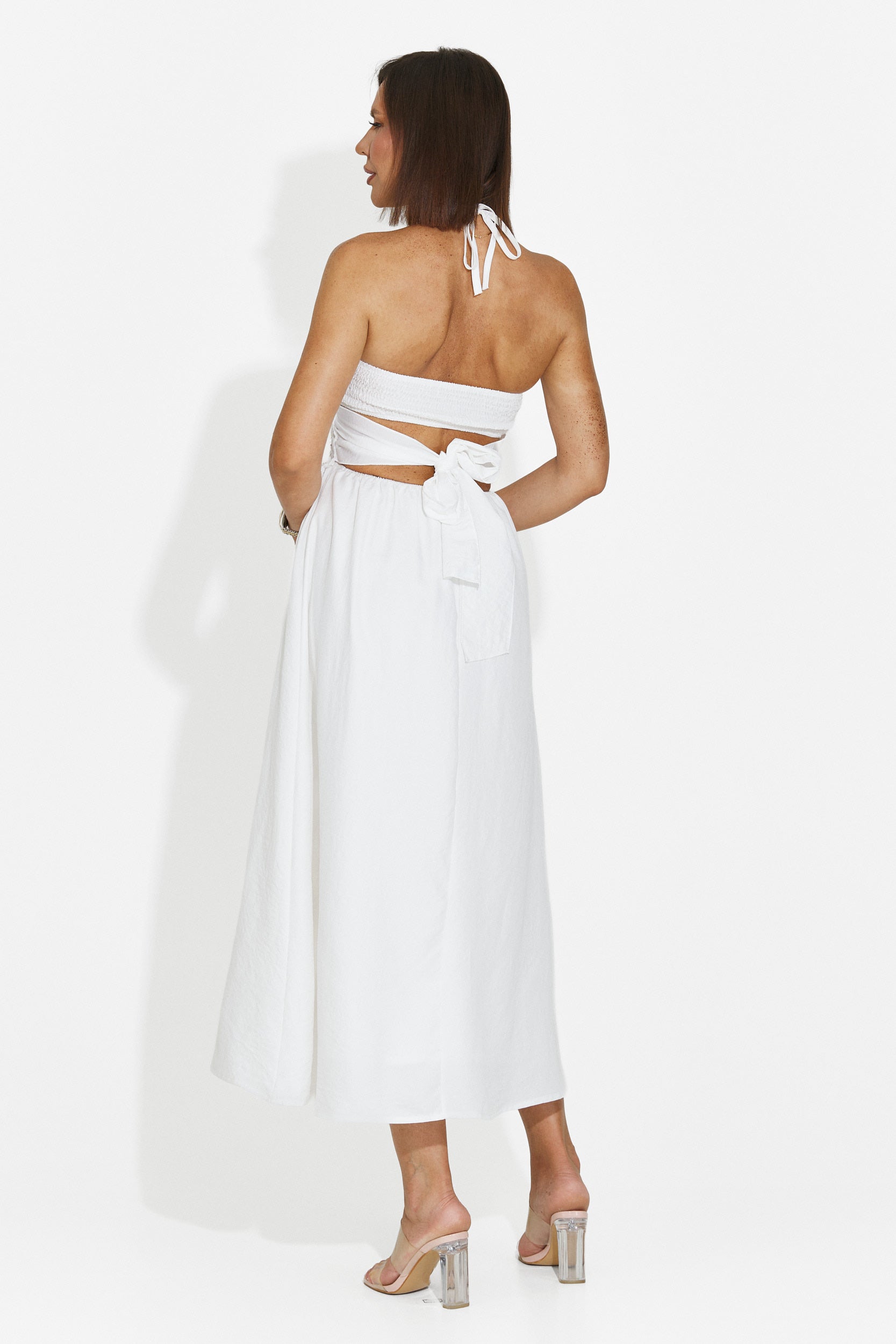 Rochie dama lunga alba Zeynka Bogas