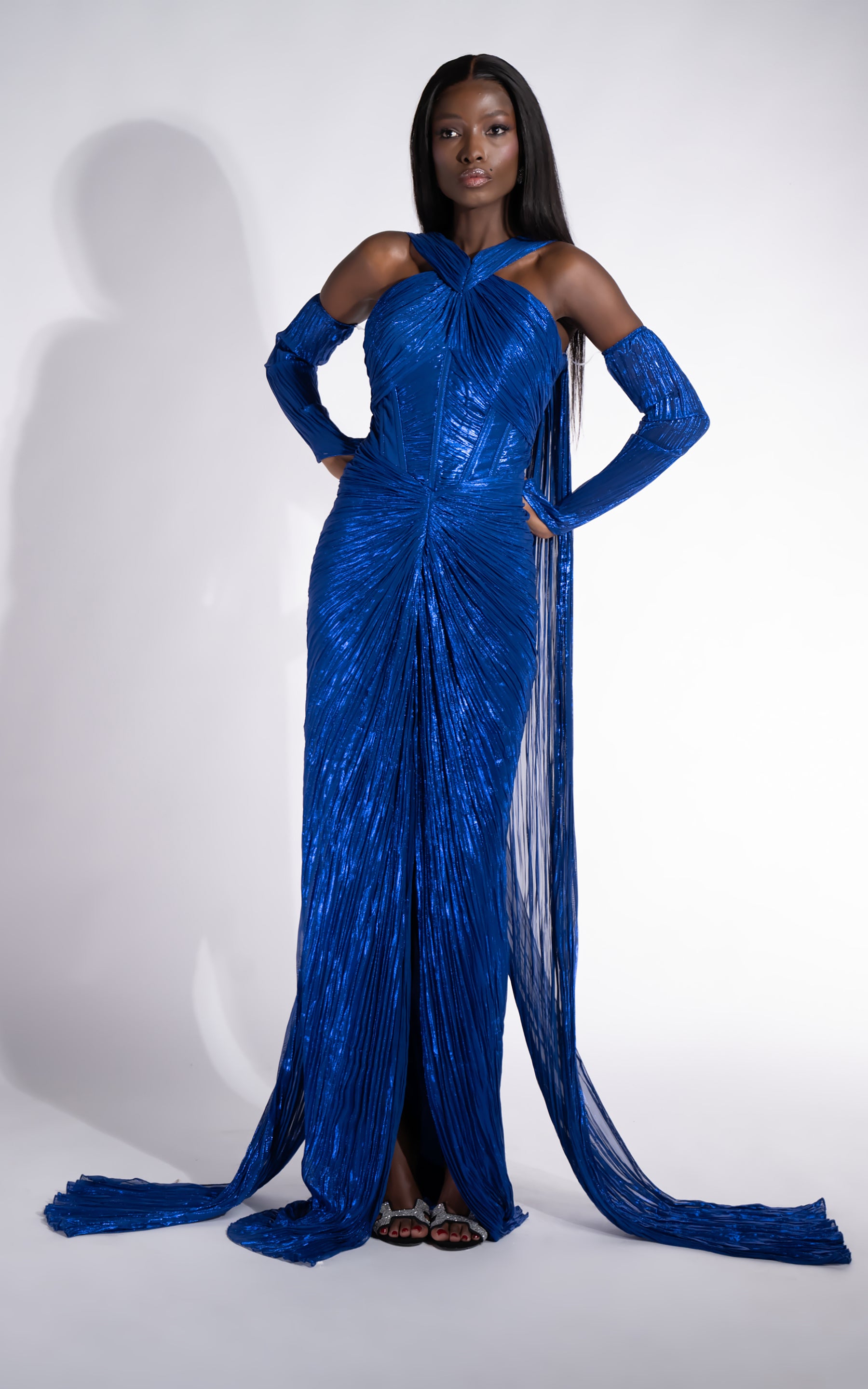 Rochie dama lunga albastru Karlyana Bogas