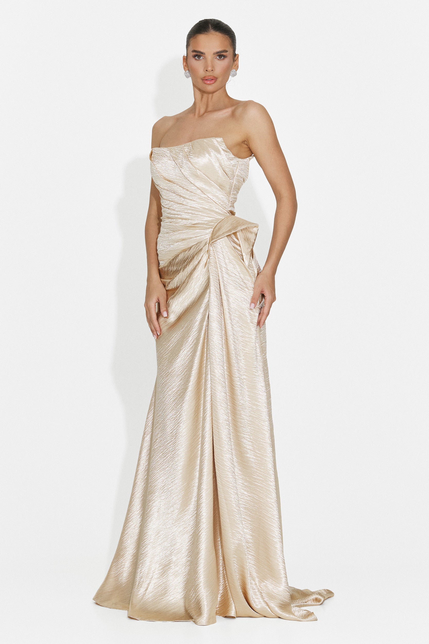 Rochie dama lunga bej Fischer Bogas