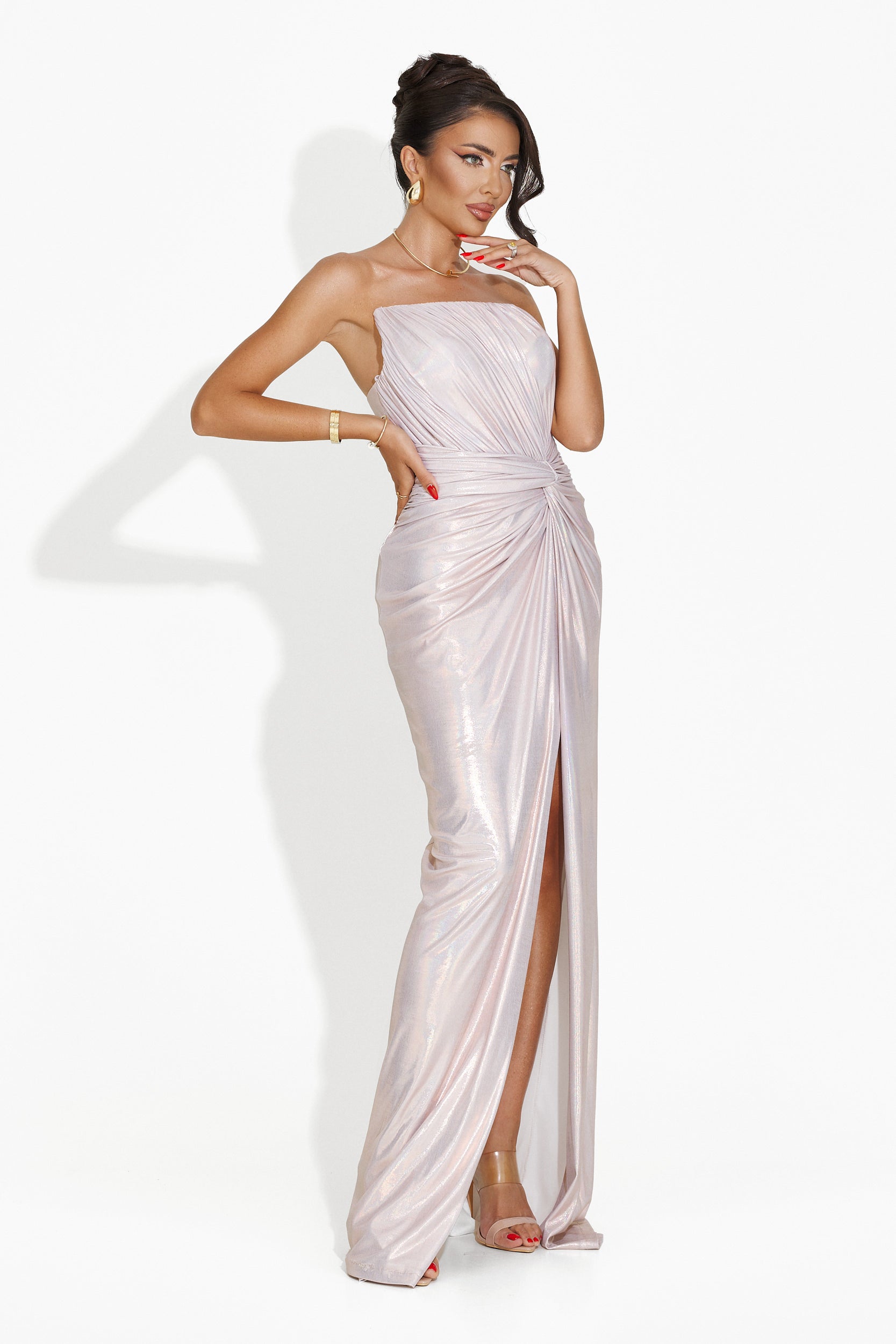 Long beige Gadie Bogas dress for women