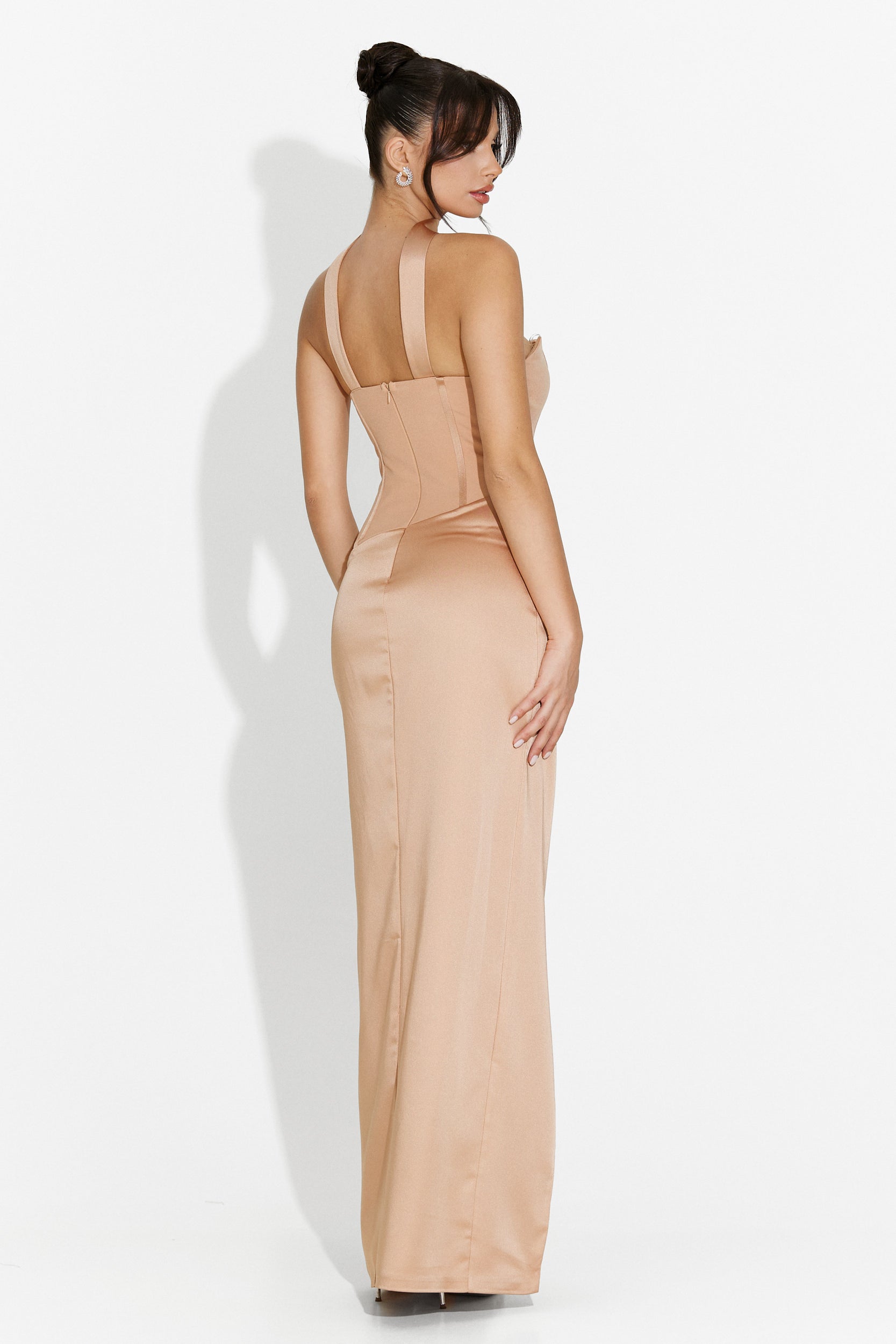 Kerya Bogas Long Beige Ladies Dress