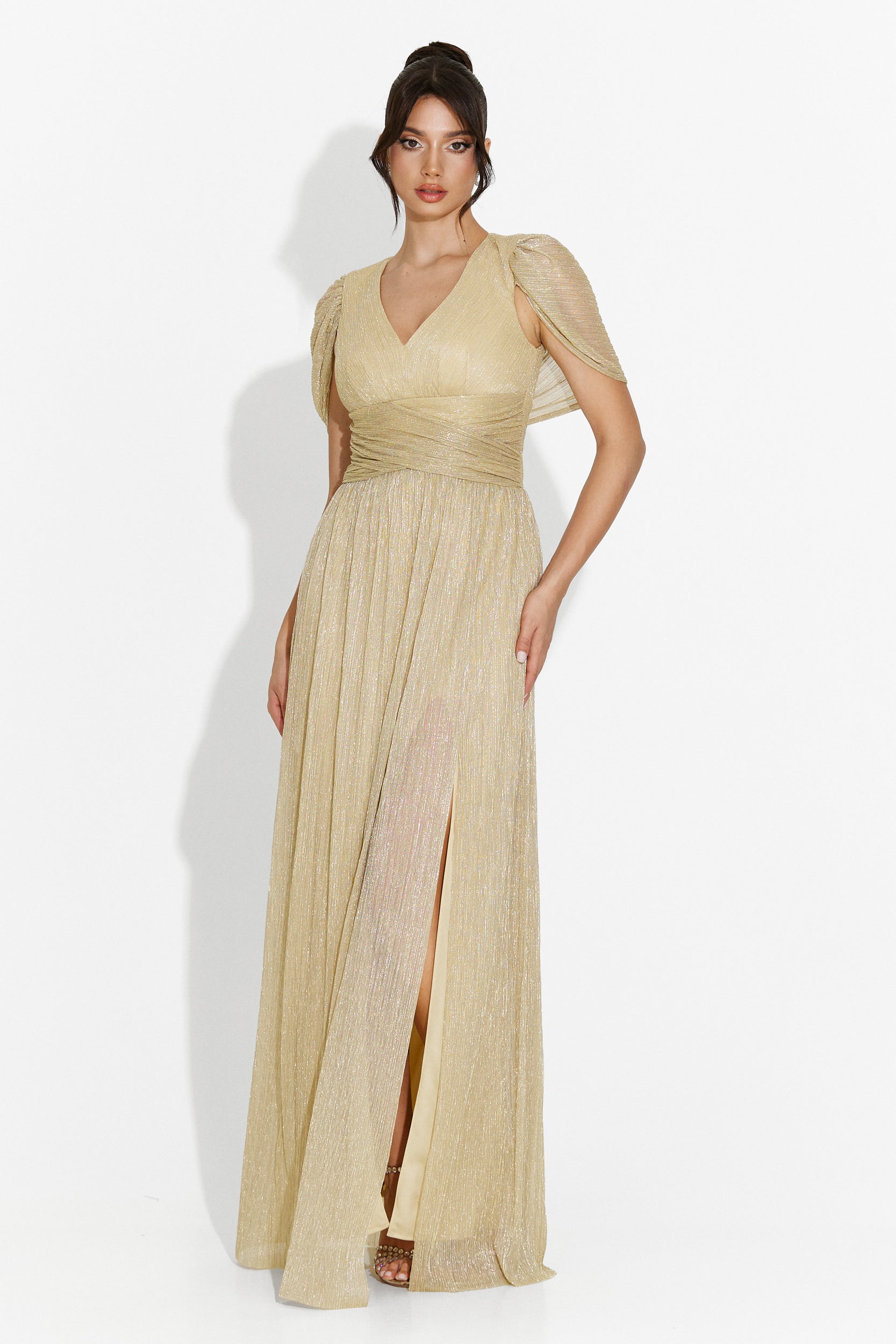 Long beige Kidy Bogas dress for women