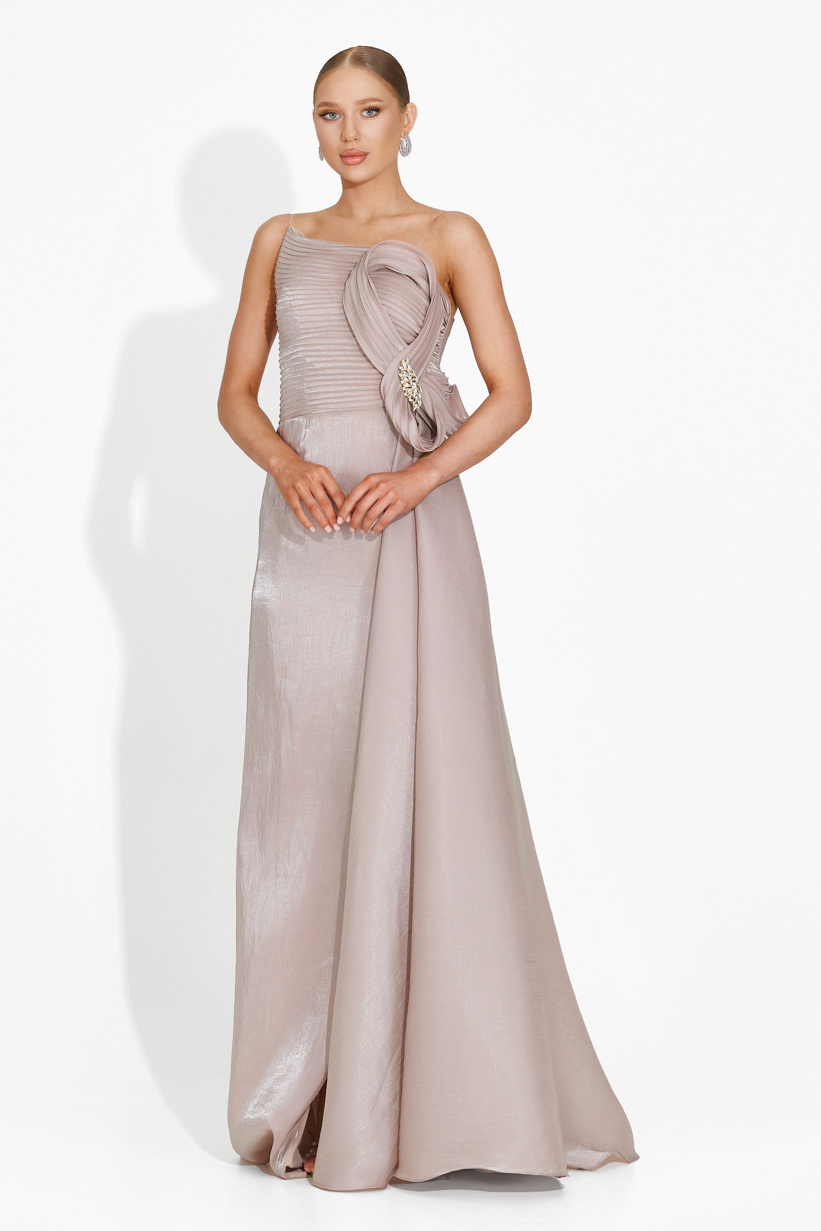 Verlie Bogas Long Beige Ladies Dress