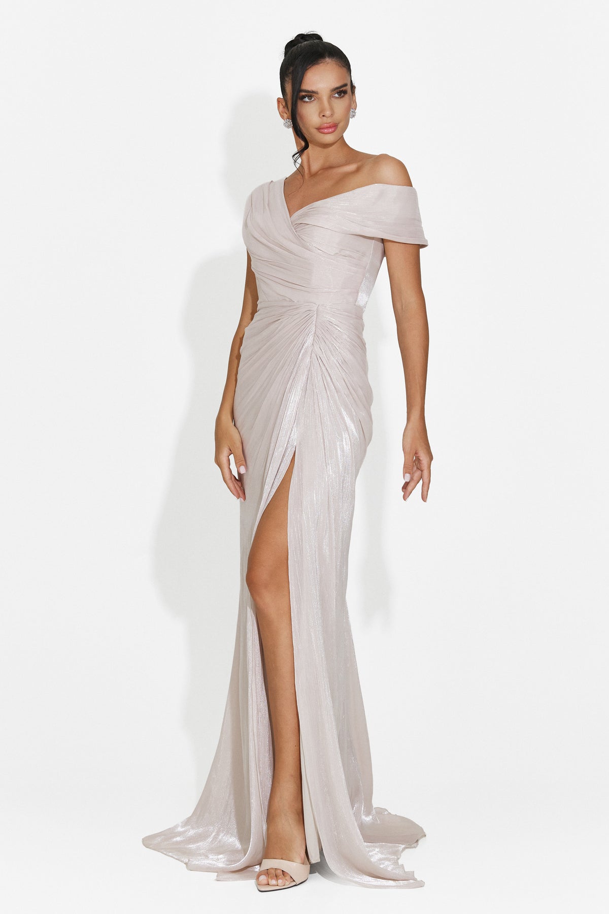 Rochie dama lunga bej Wagner Bogas, imaginea 1 din 7