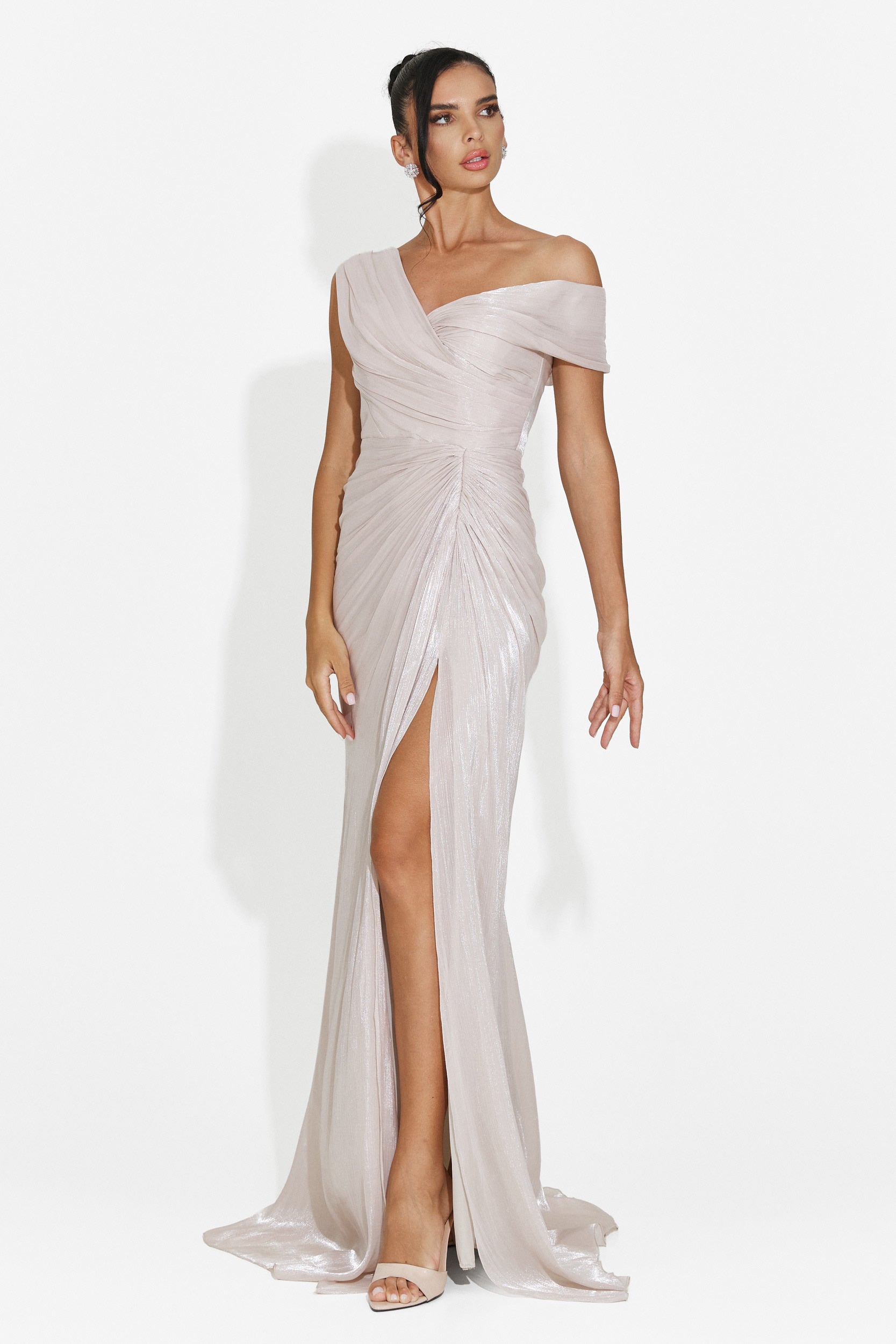Rochie dama lunga bej Wagner Bogas