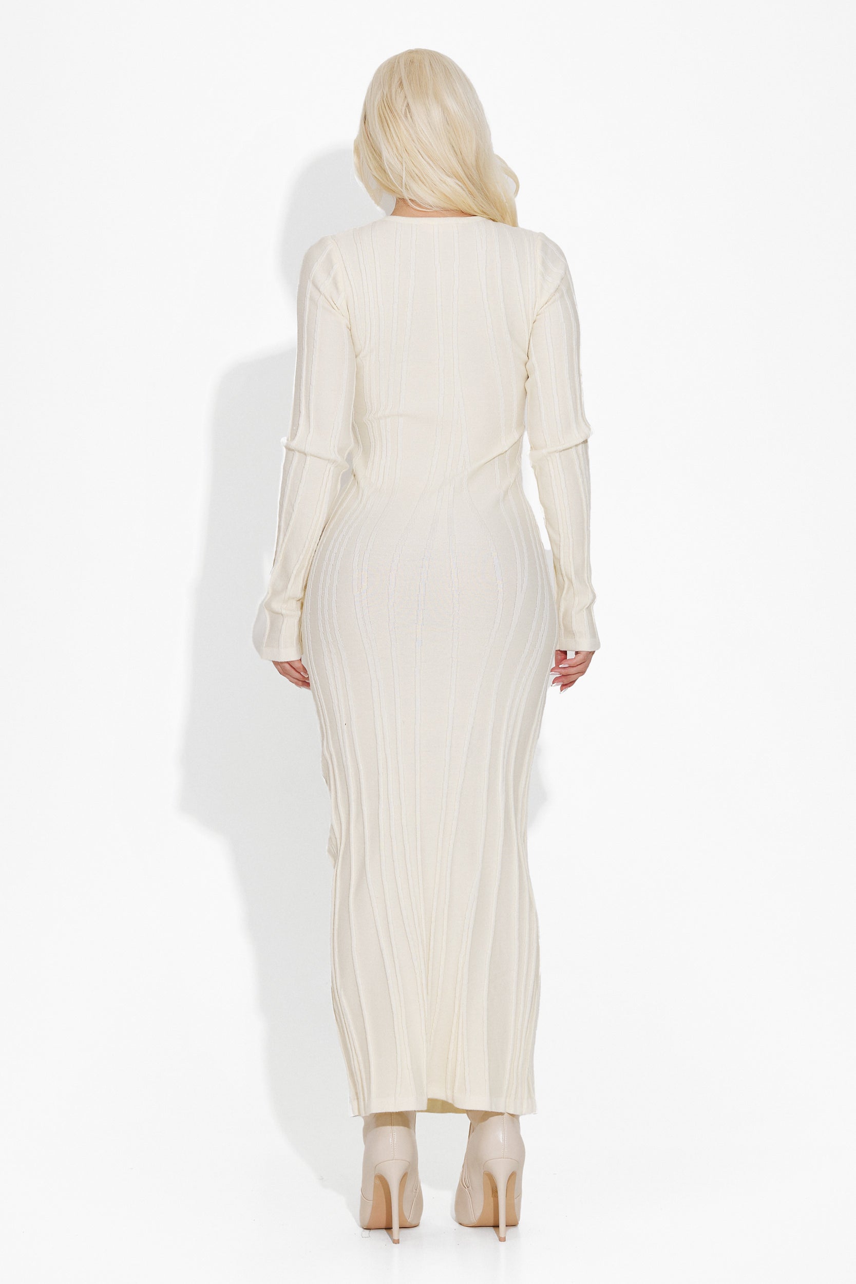 Zarsa Bogas Long Beige Ladies Dress