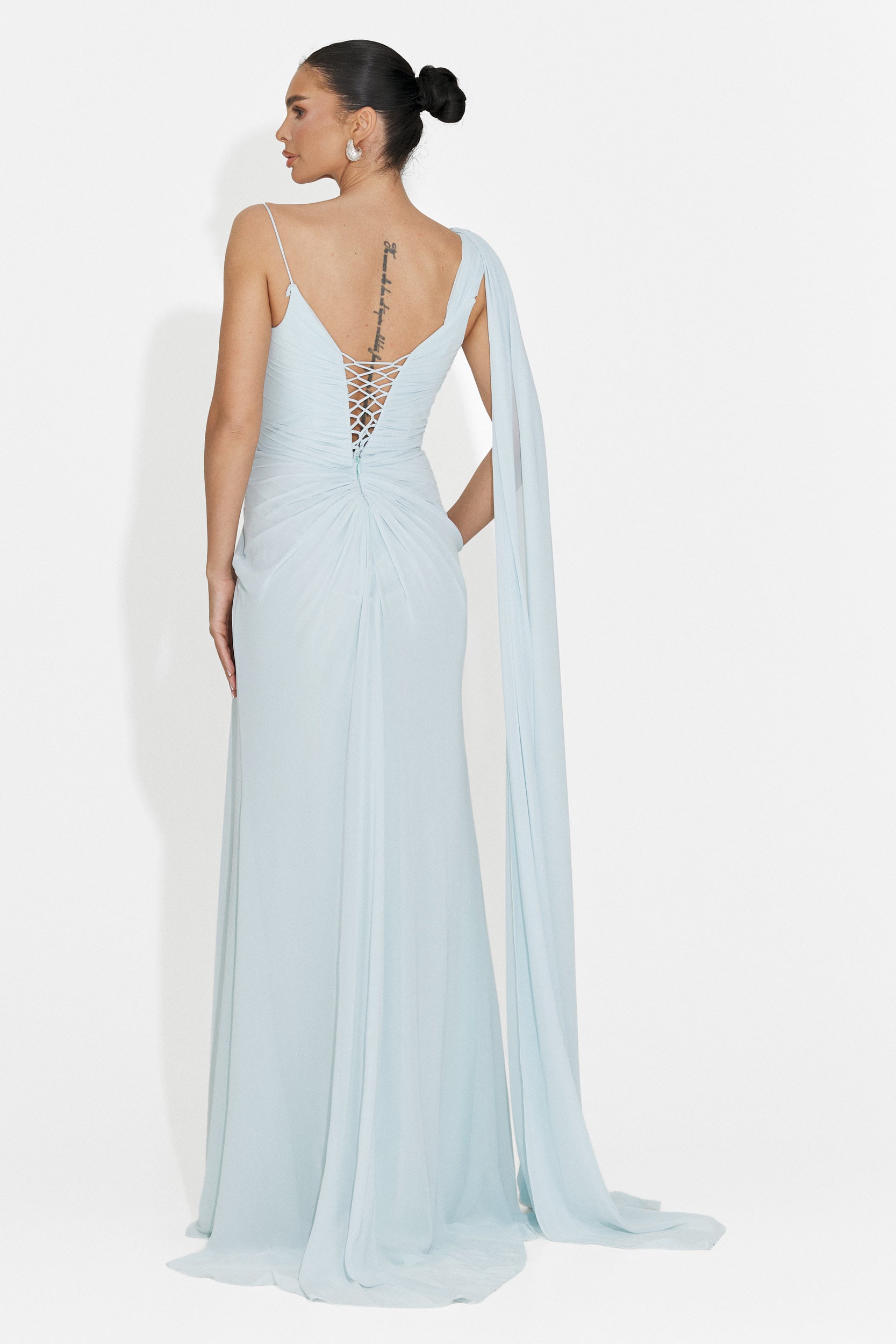 Rochie dama lunga bleu Lino Bogas