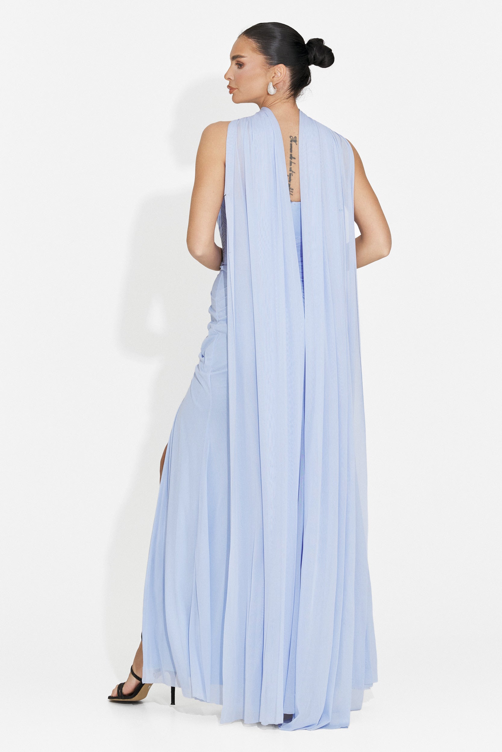 Rochie dama lunga bleu Lota Bogas
