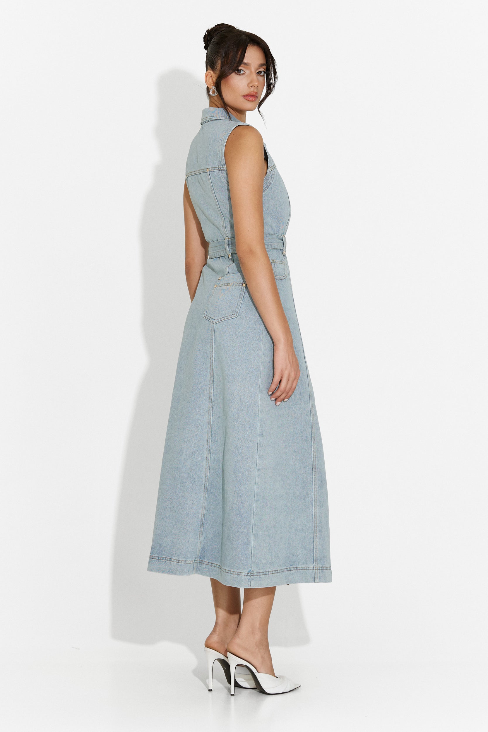 Malynda Bogas Long Blue Ladies Dress