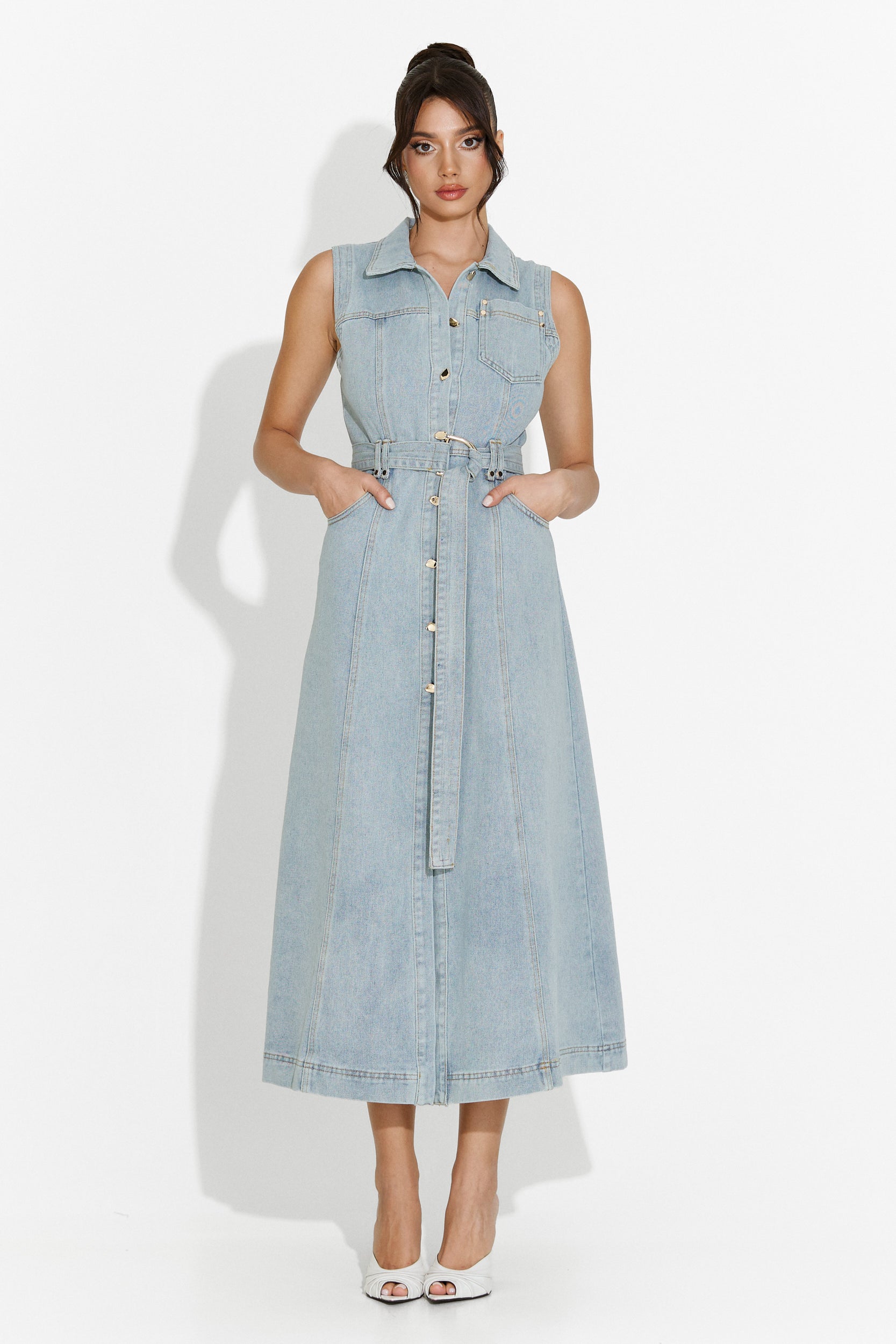 Malynda Bogas Long Blue Ladies Dress