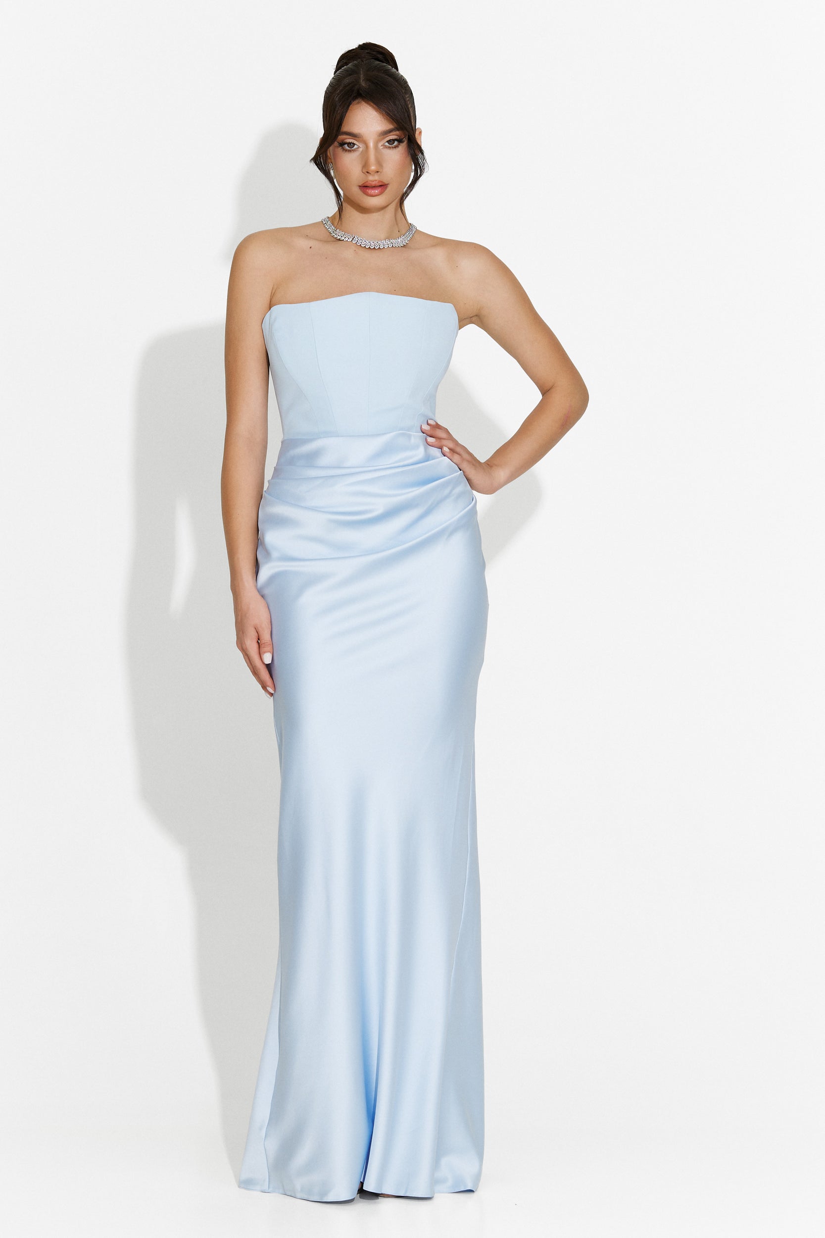 Rochie dama lunga bleu Monie Bogas