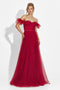 Rochie dama lunga burgundy Janiece Bogas