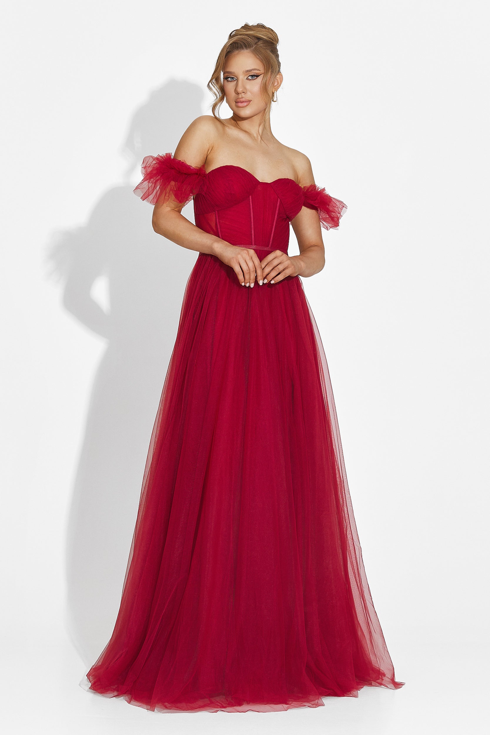 Rochie dama lunga burgundy Janiece Bogas