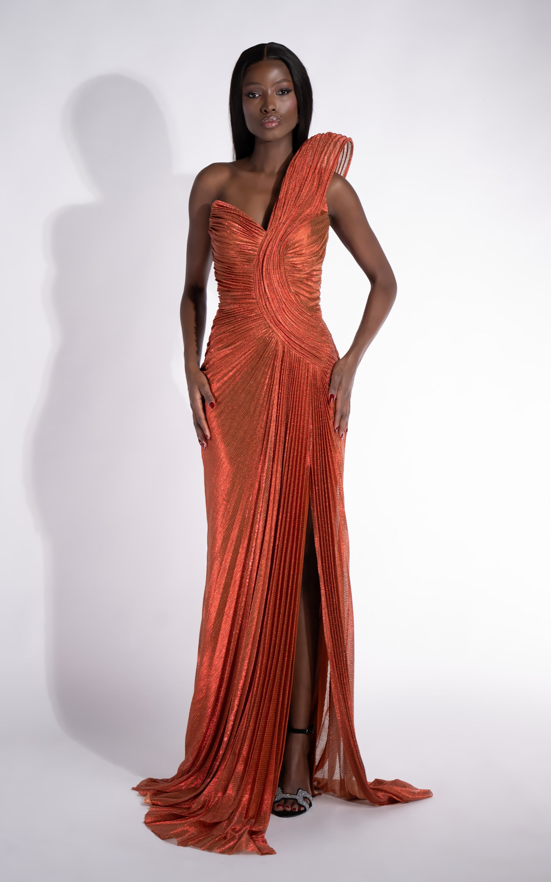 Ariael Bogas Long Brick Red Dress for Women