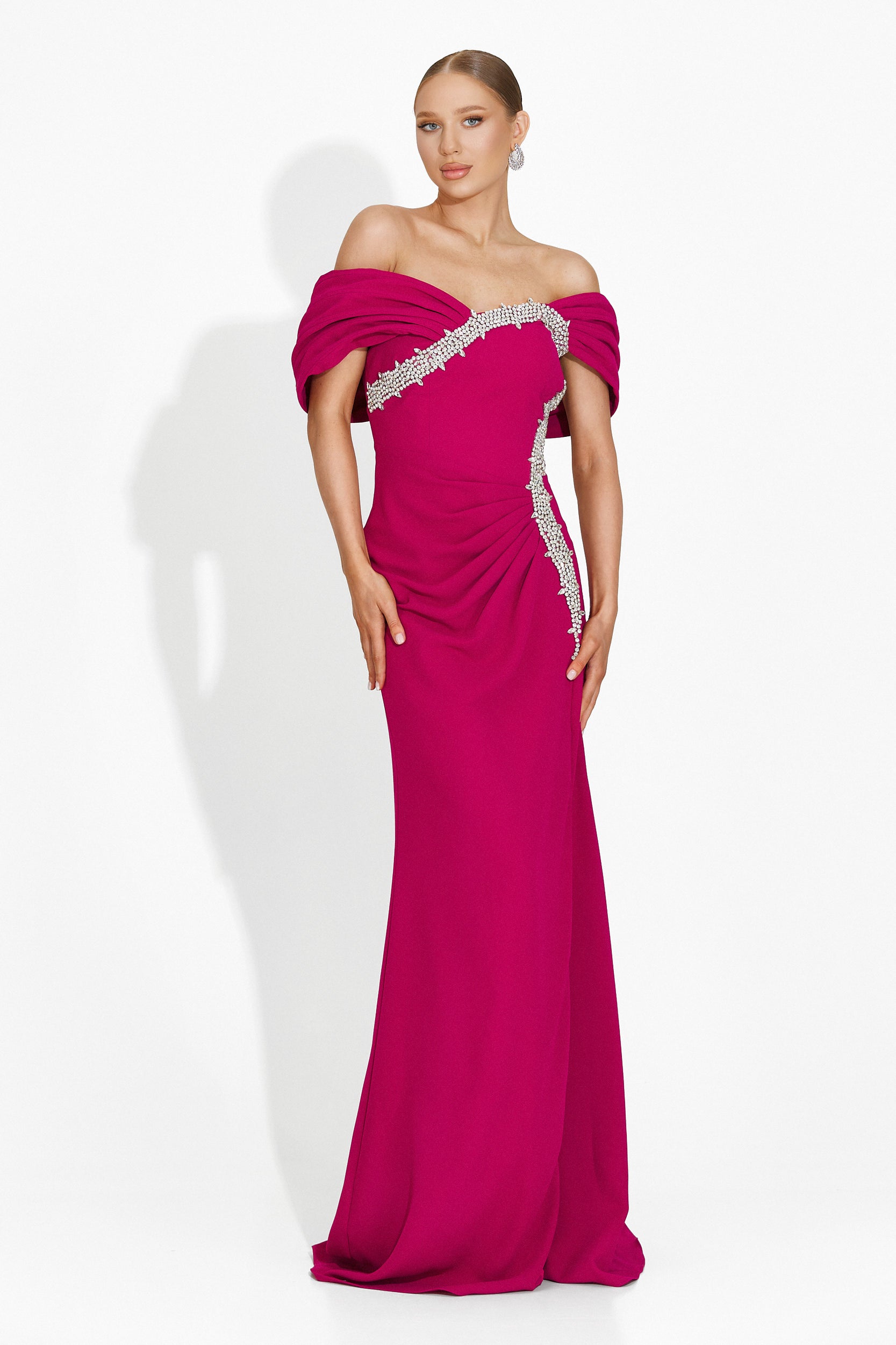 Rochie dama lunga fucsia Condesa Bogas