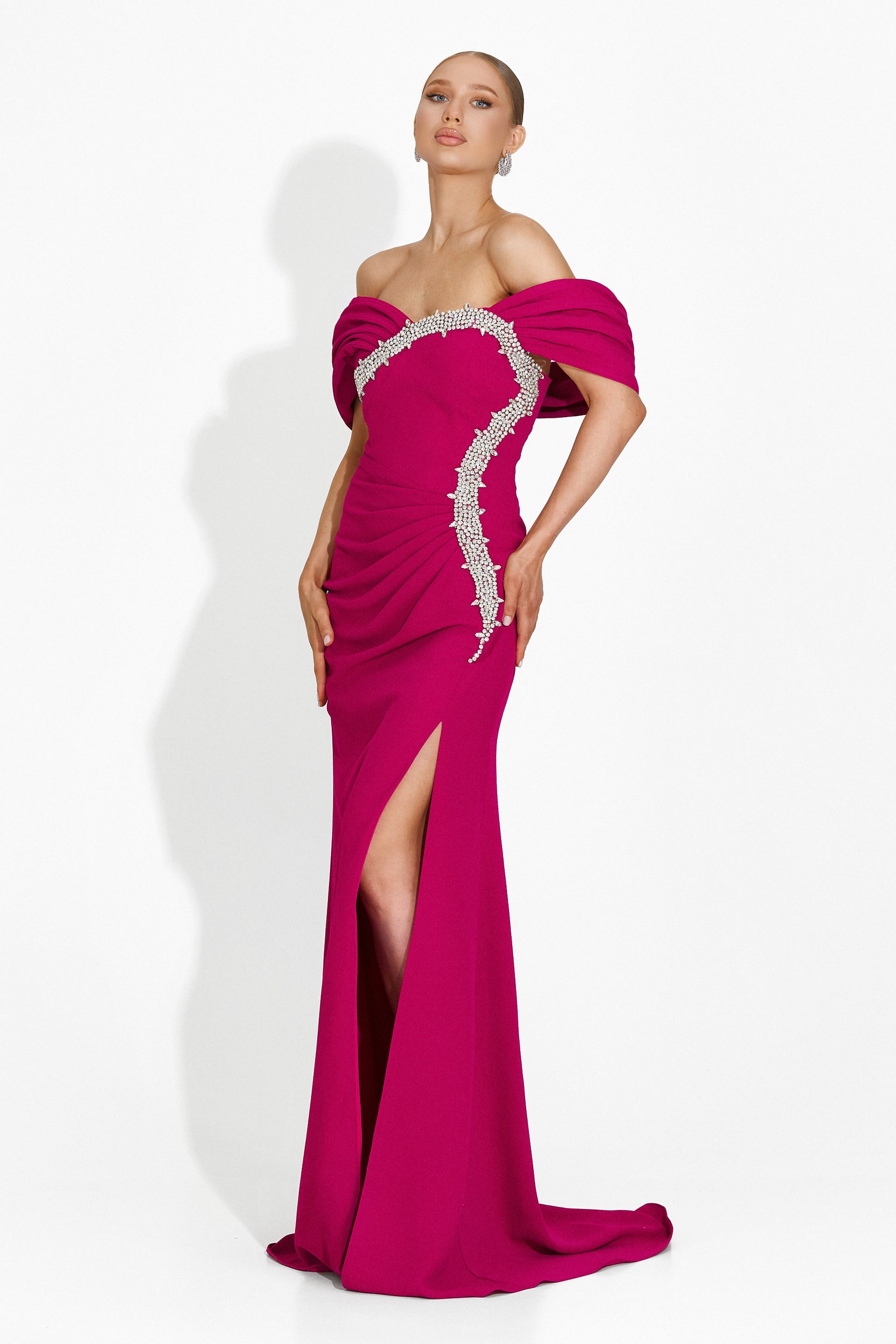 Rochie dama lunga fucsia Condesa Bogas