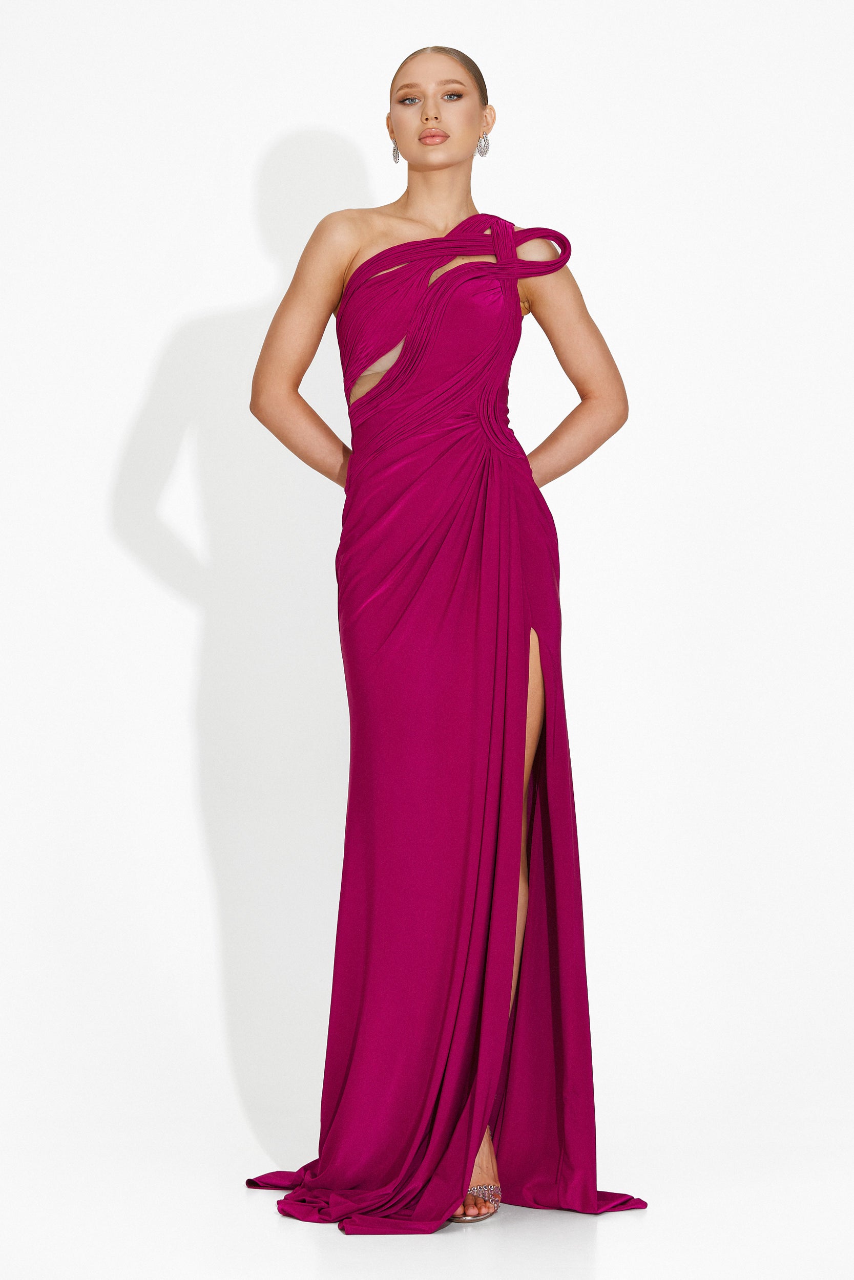 Fyona Bogas Long Fuchsia Ladies Dress