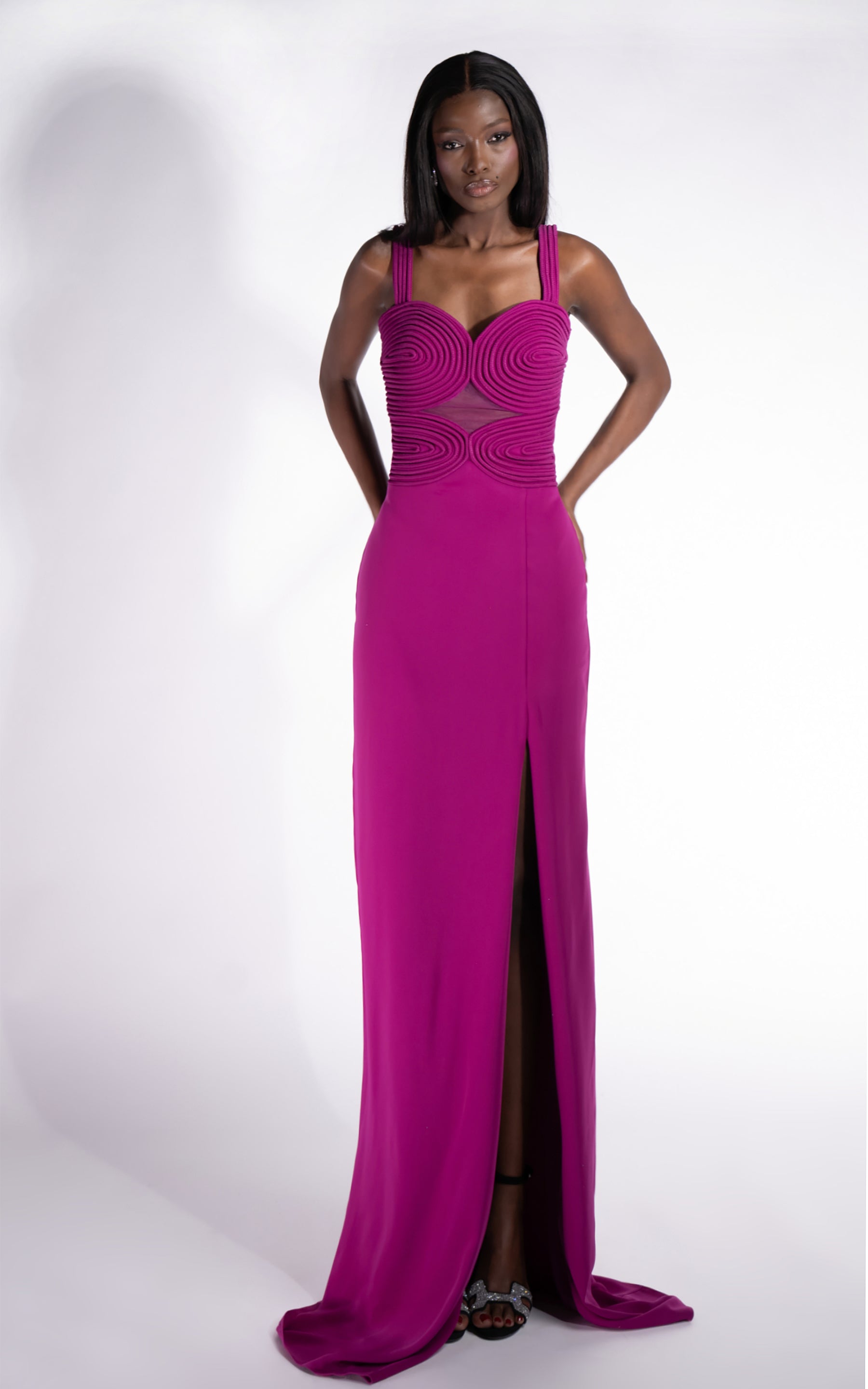 Ingryd Bogas Long Fuchsia Ladies Dress