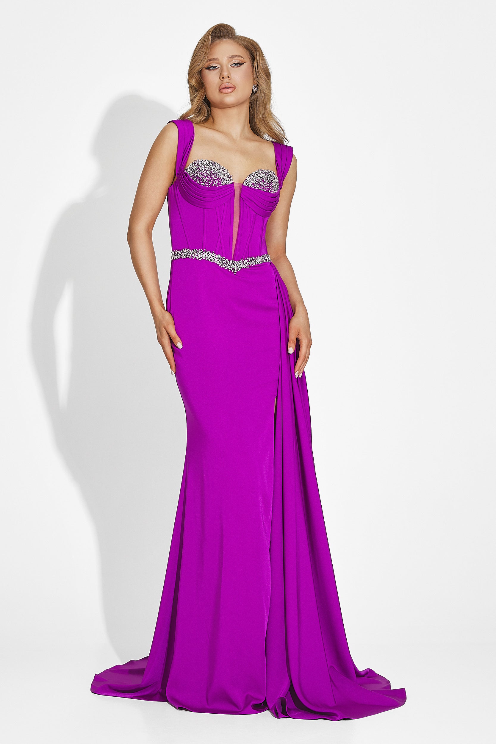 Rochie dama lunga fucsia Sharyana Bogas