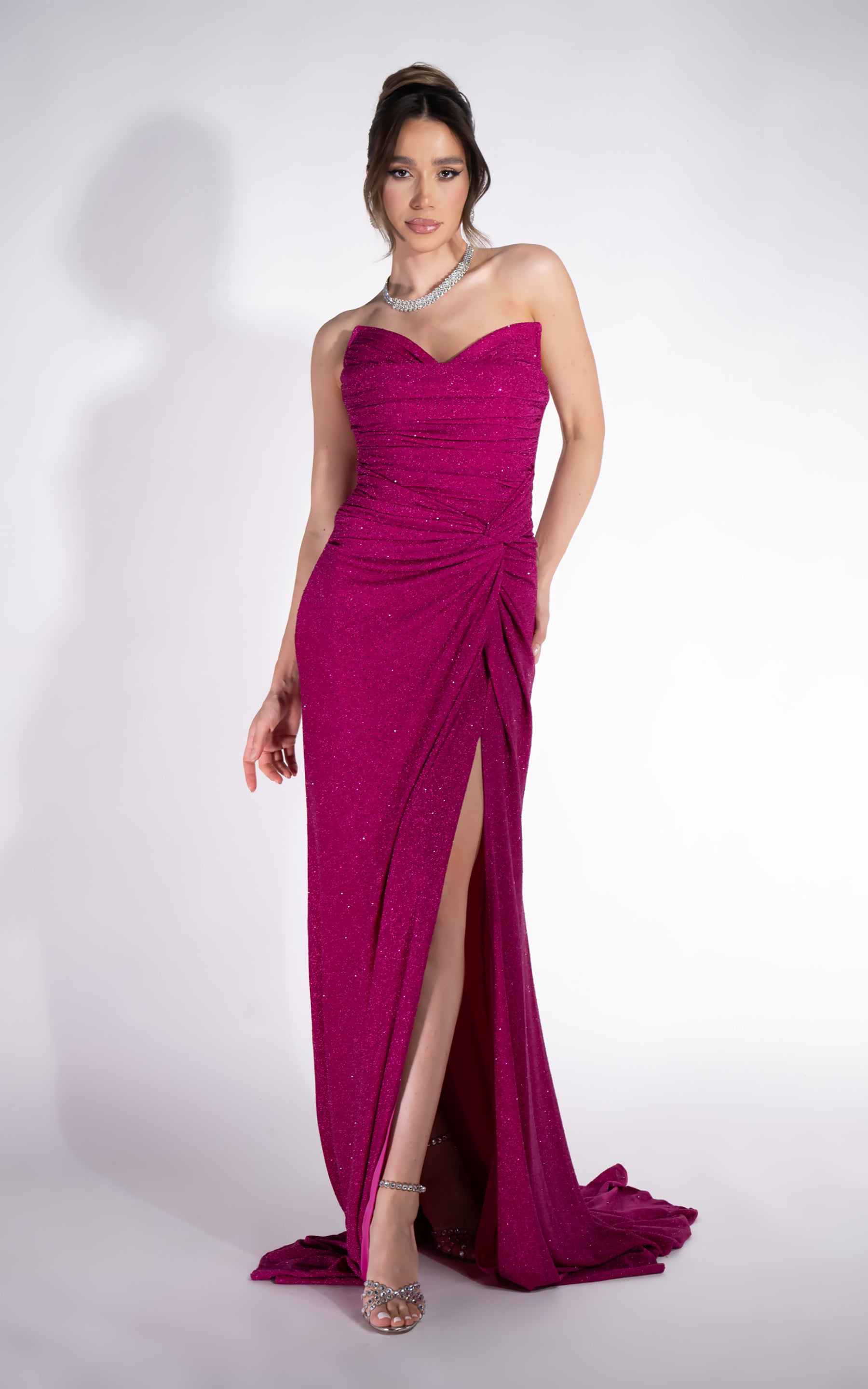 Rochie dama lunga fucsia Taylor Bogas