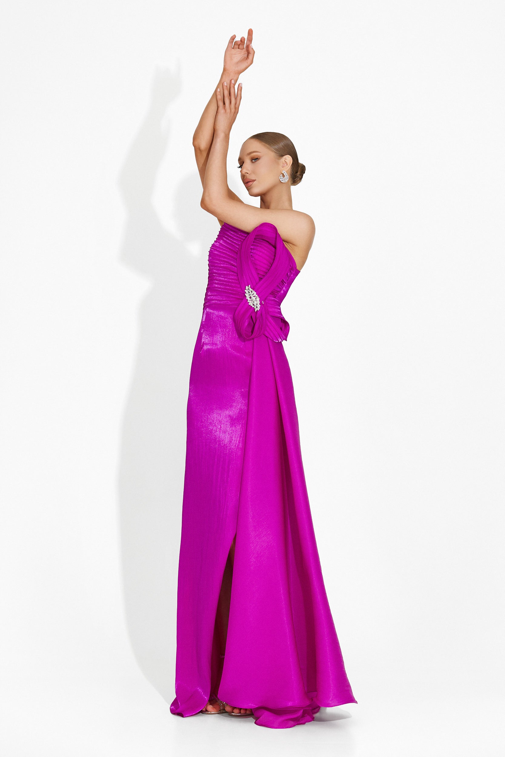 Verlie Bogas Long Fuchsia Ladies Dress