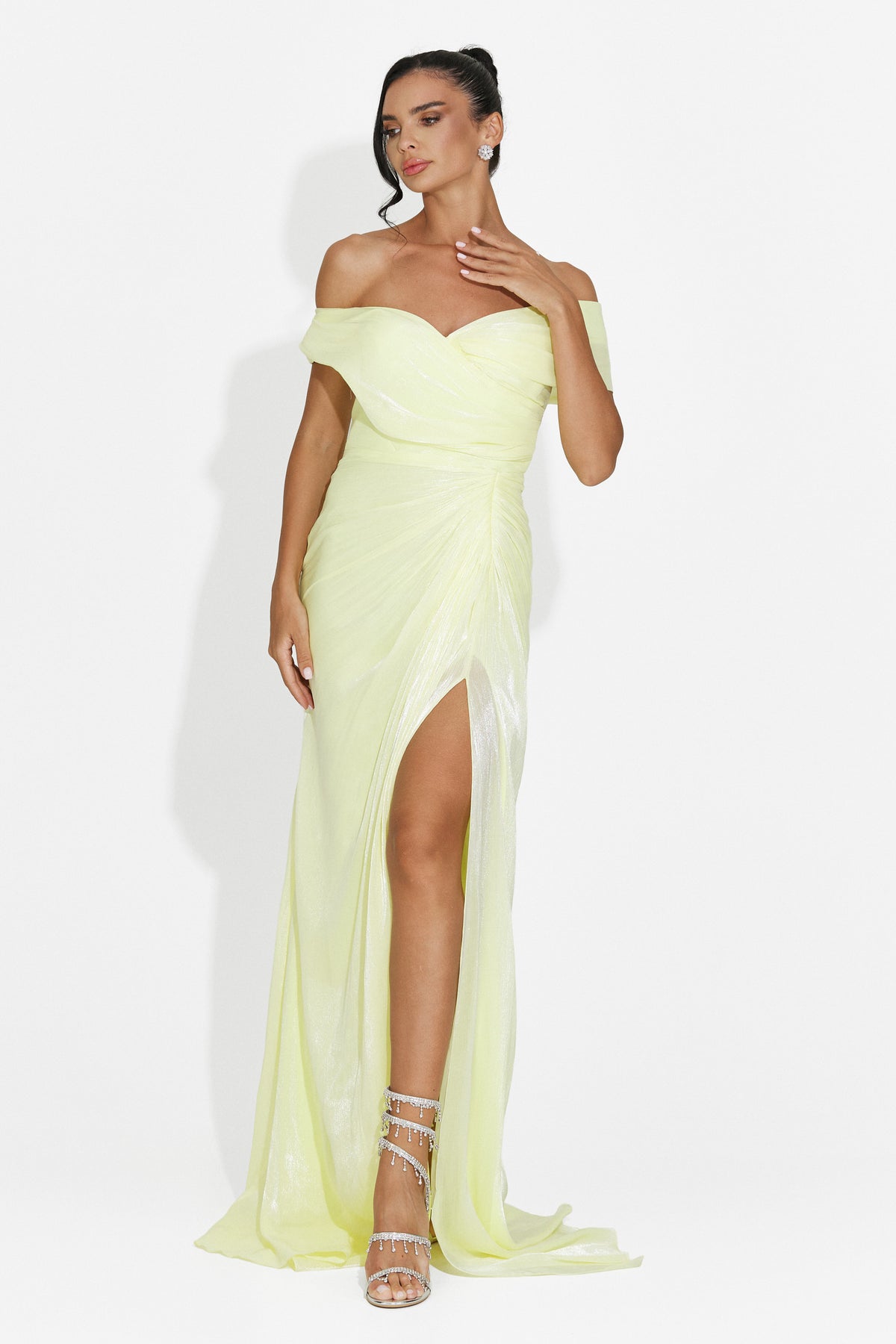 Rochie dama lunga galbena Wagner Bogas, imaginea 5 din 7