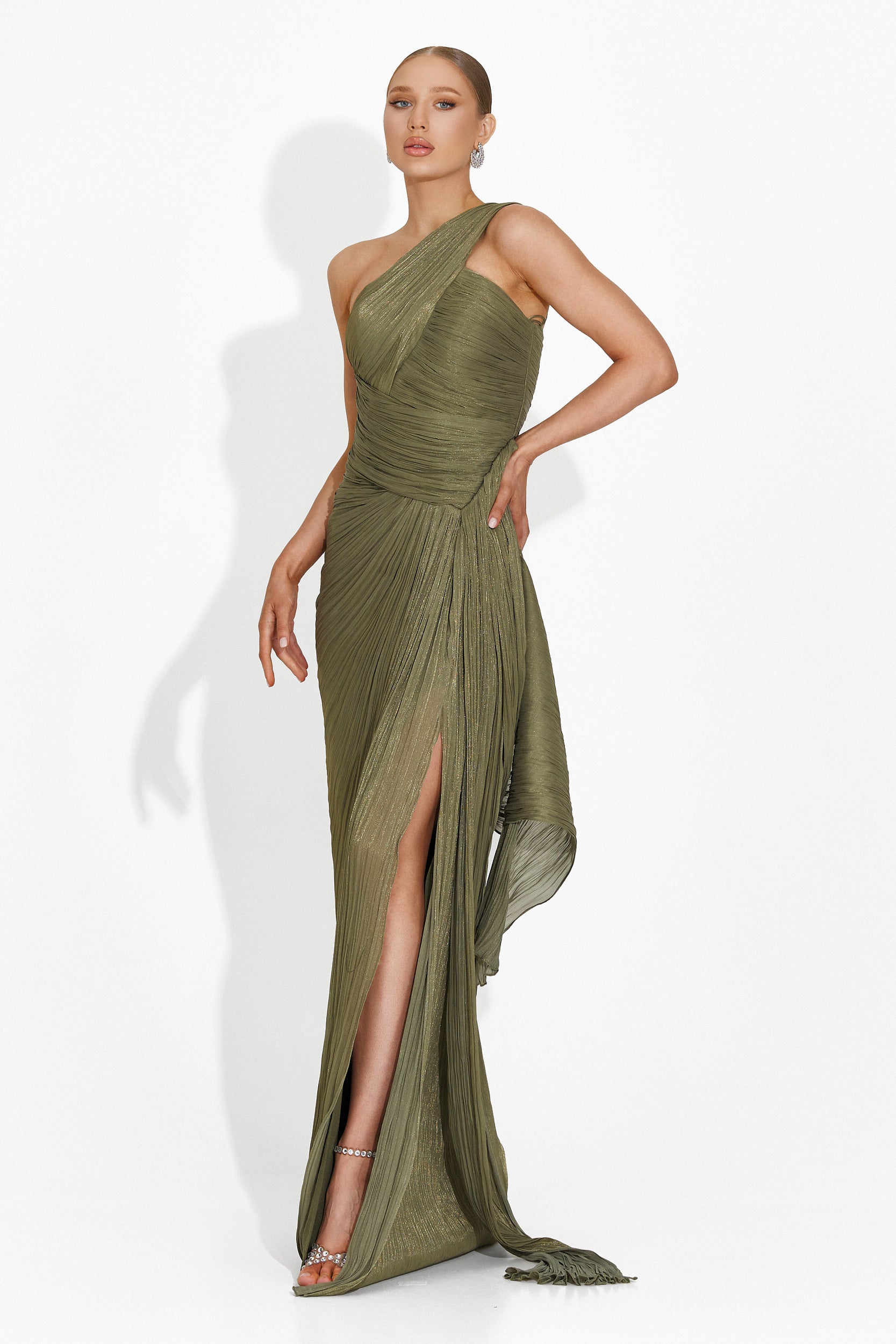 Long Khaki Rosale Bogas Ladies Dress