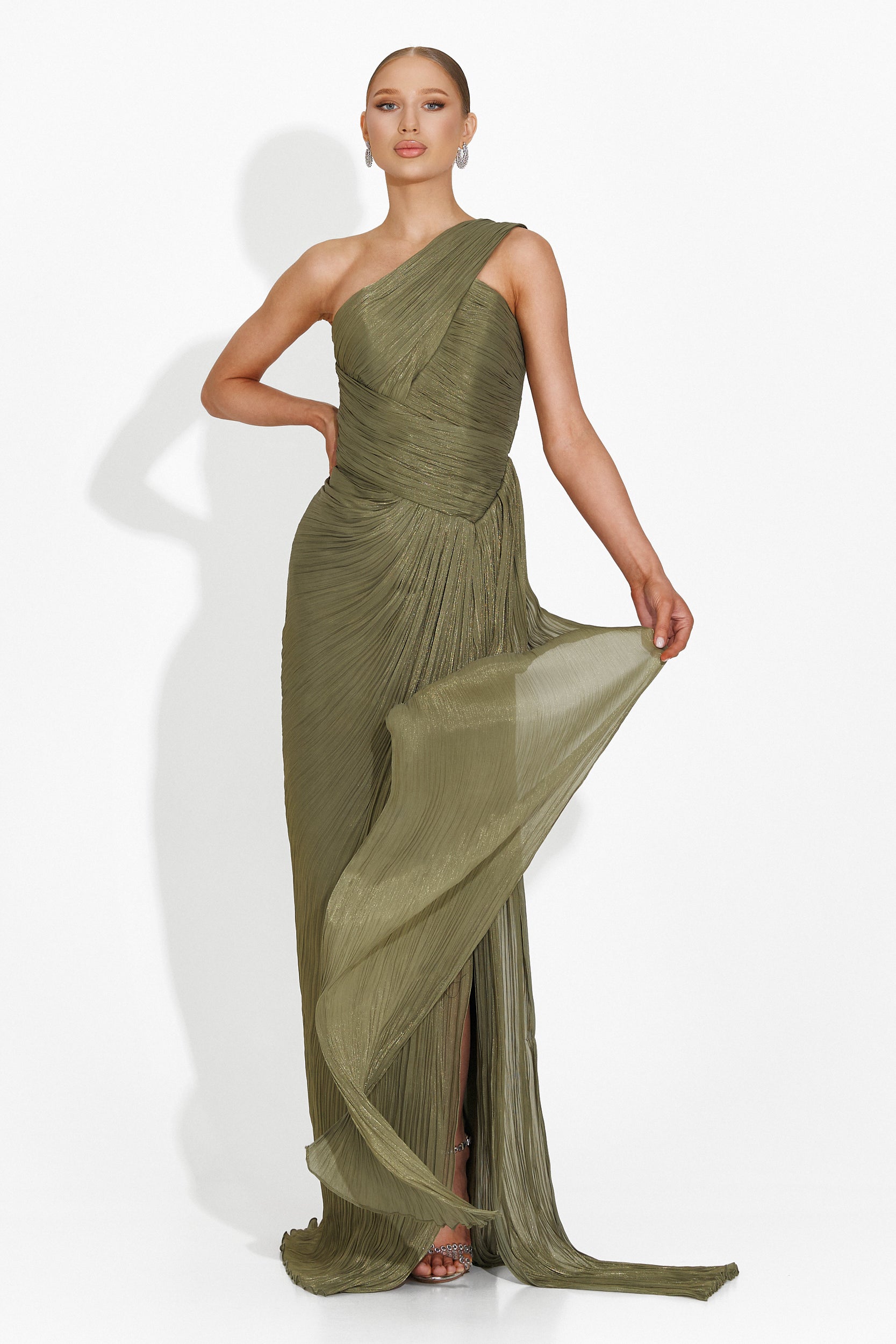 Long Khaki Rosale Bogas Ladies Dress