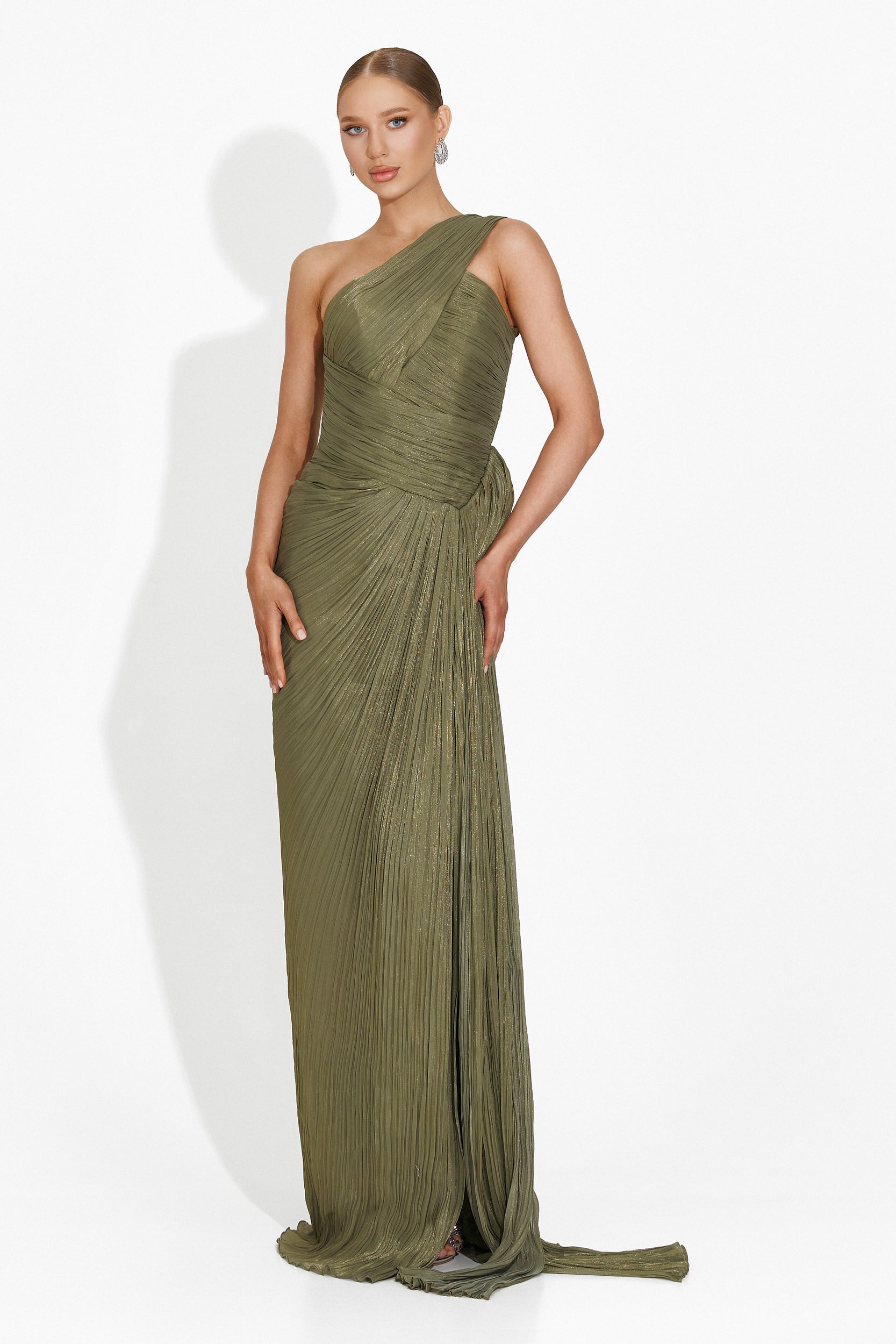 Long Khaki Rosale Bogas Ladies Dress