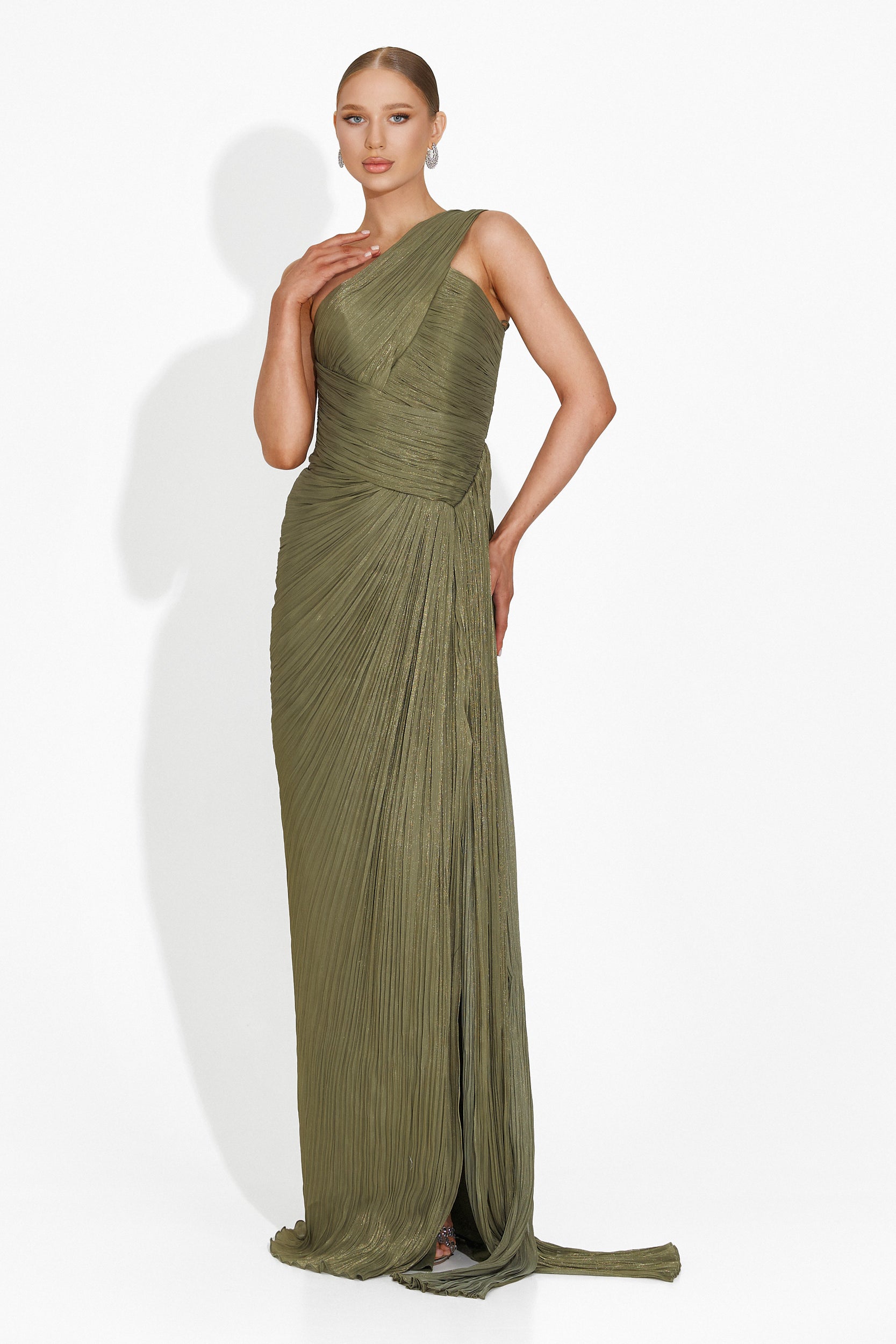 Long Khaki Rosale Bogas Ladies Dress