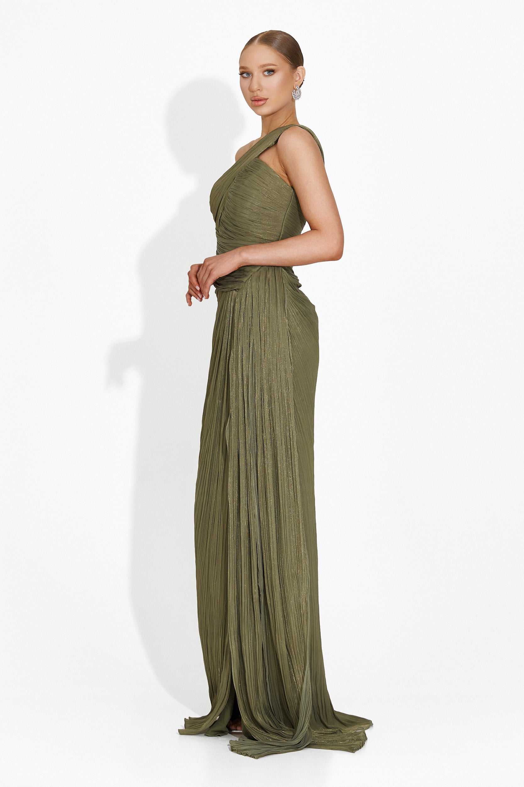 Long Khaki Rosale Bogas Ladies Dress