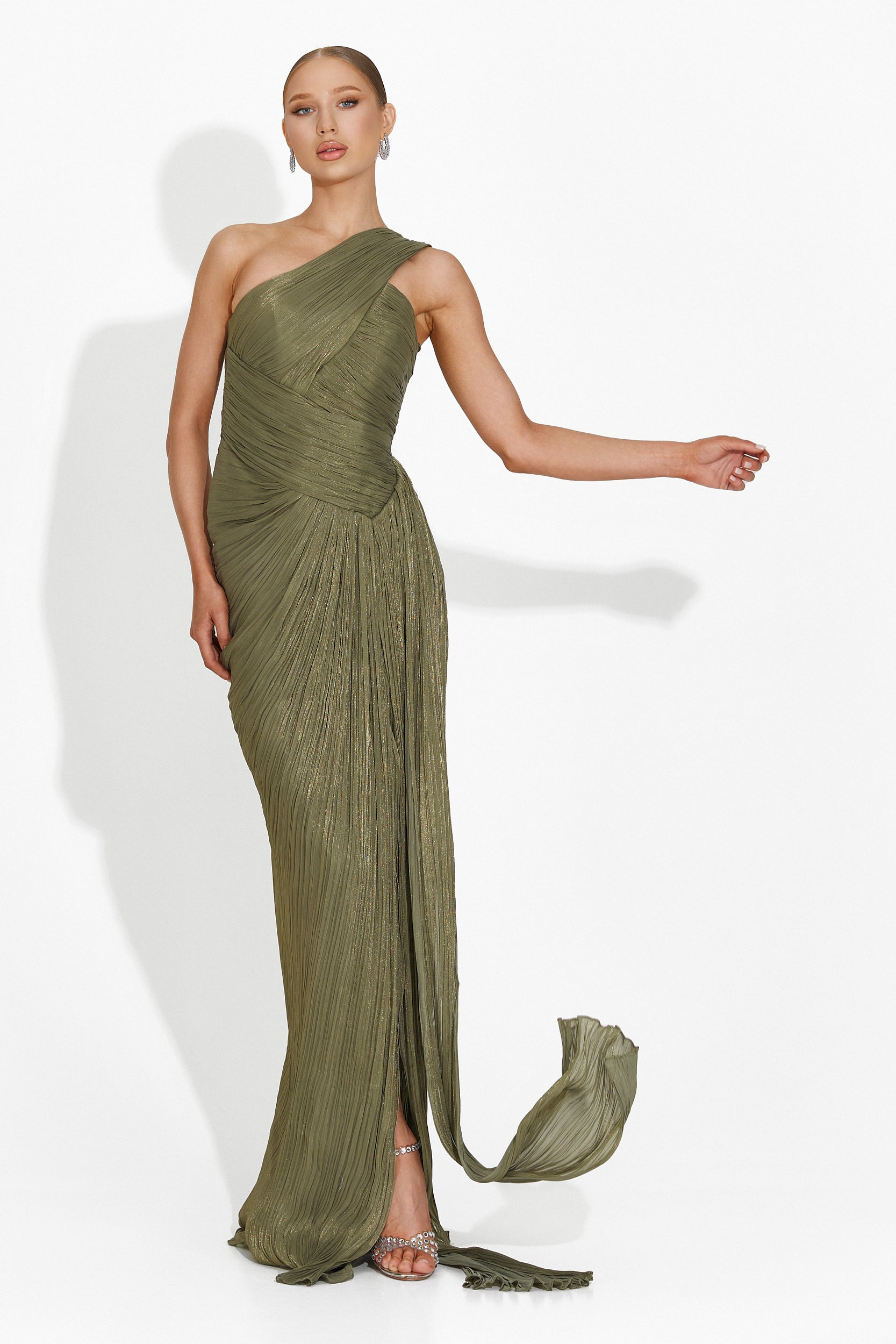 Long Khaki Rosale Bogas Ladies Dress