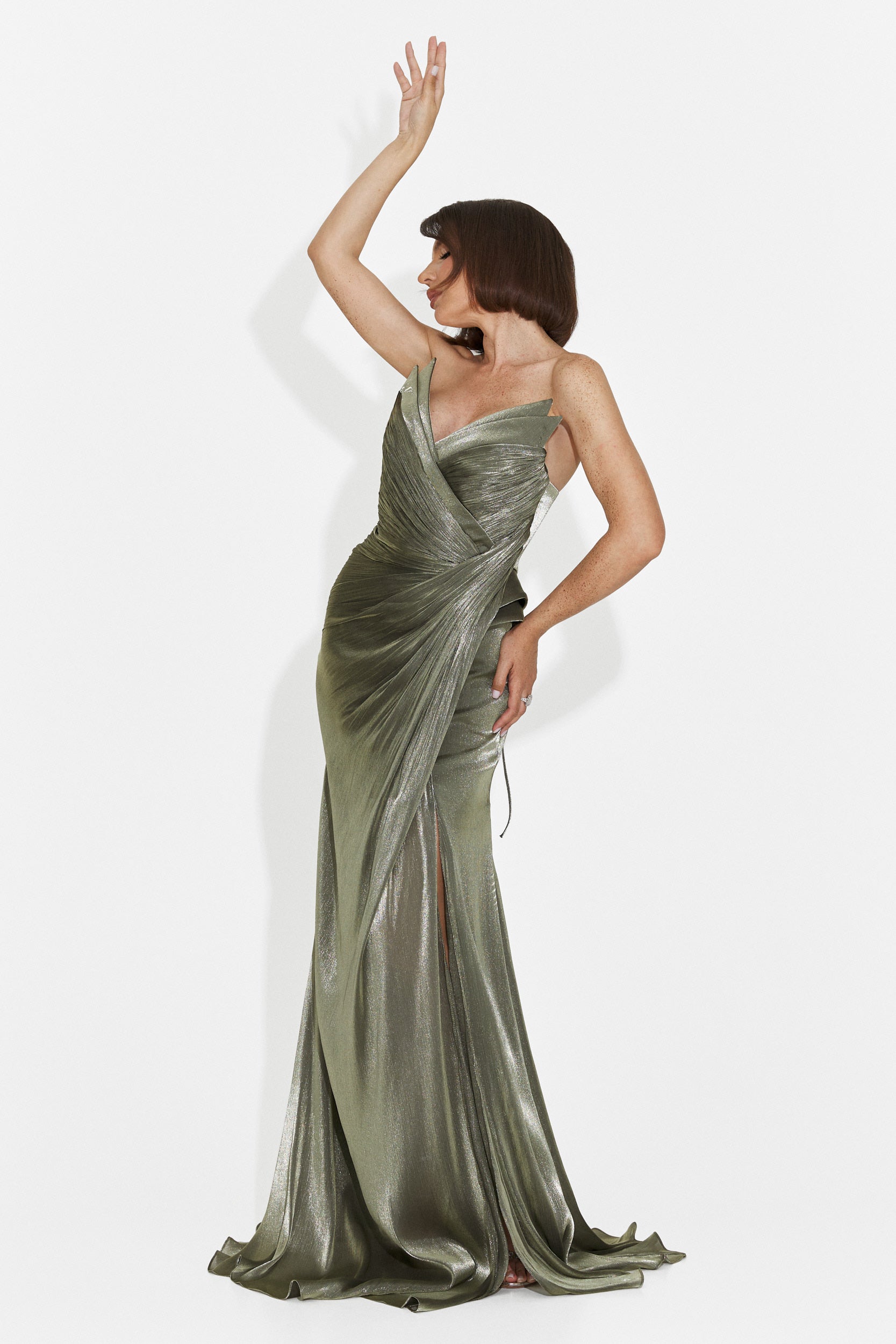 Rochie dama lunga kaki Tilda Bogas