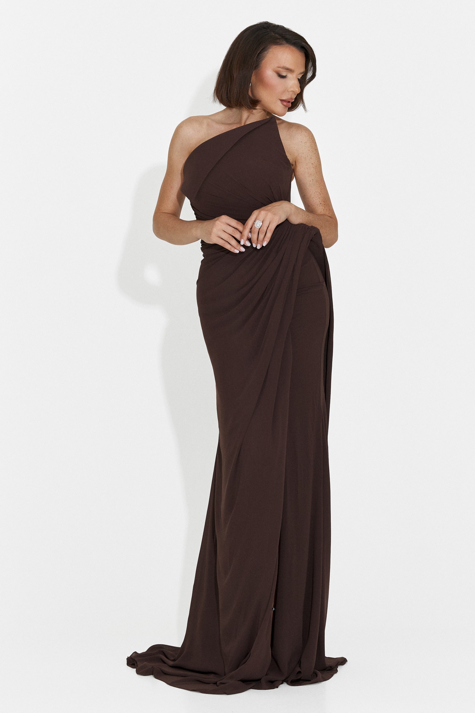 Rochie dama lunga maro Felina Bogas