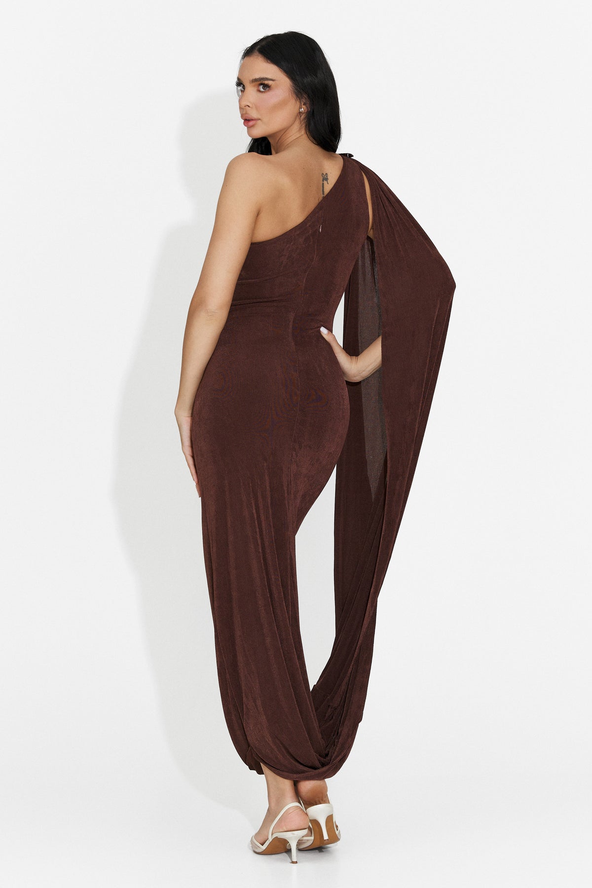 Rochie dama lunga maro Samiray Bogas, imaginea 2 din 7