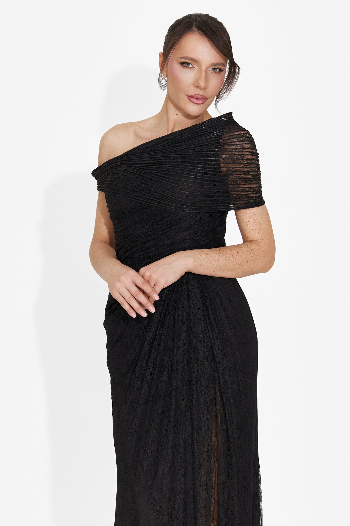 Rochie dama lunga neagra Alanea Bogas, imaginea 3 din 7