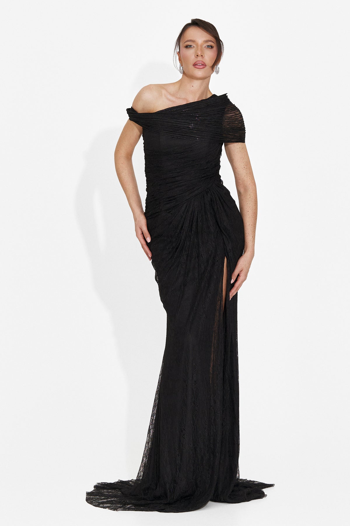 Rochie dama lunga neagra Alanea Bogas, imaginea 4 din 7