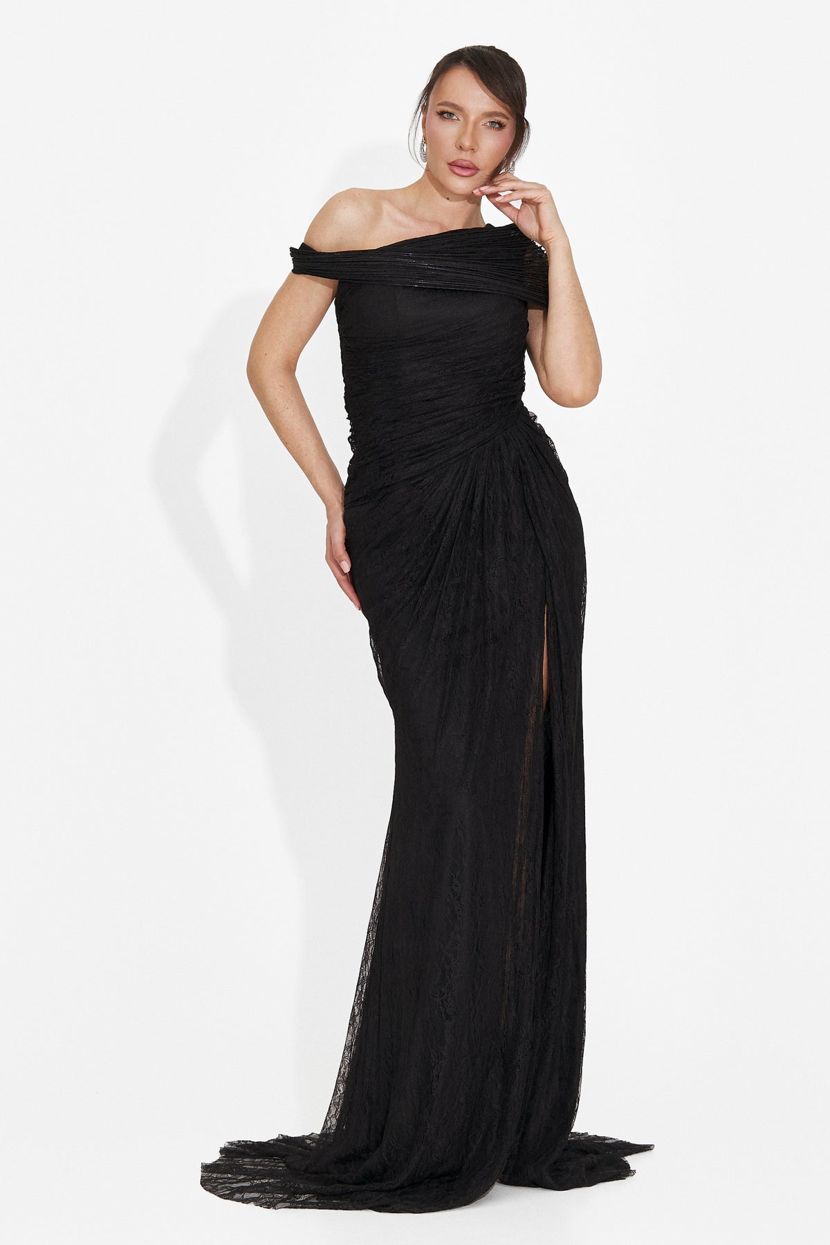 Rochie dama lunga neagra Alanea Bogas, imaginea 5 din 7