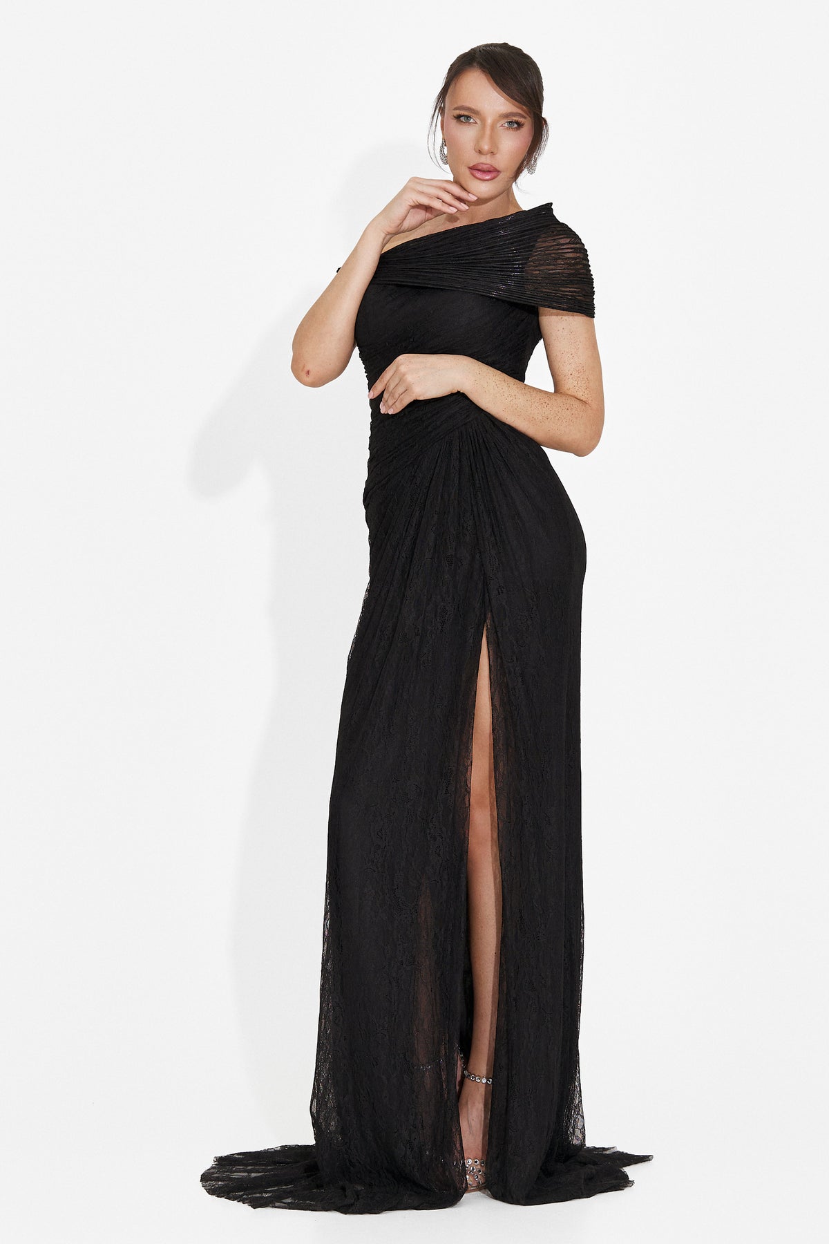 Rochie dama lunga neagra Alanea Bogas, imaginea 6 din 7