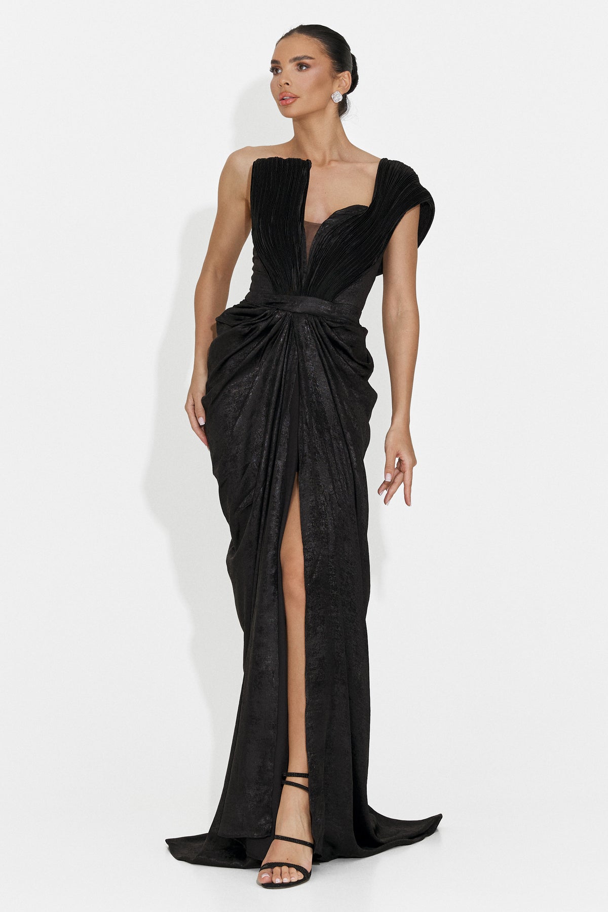 Rochie dama lunga neagra Becker Bogas, imaginea 4 din 8