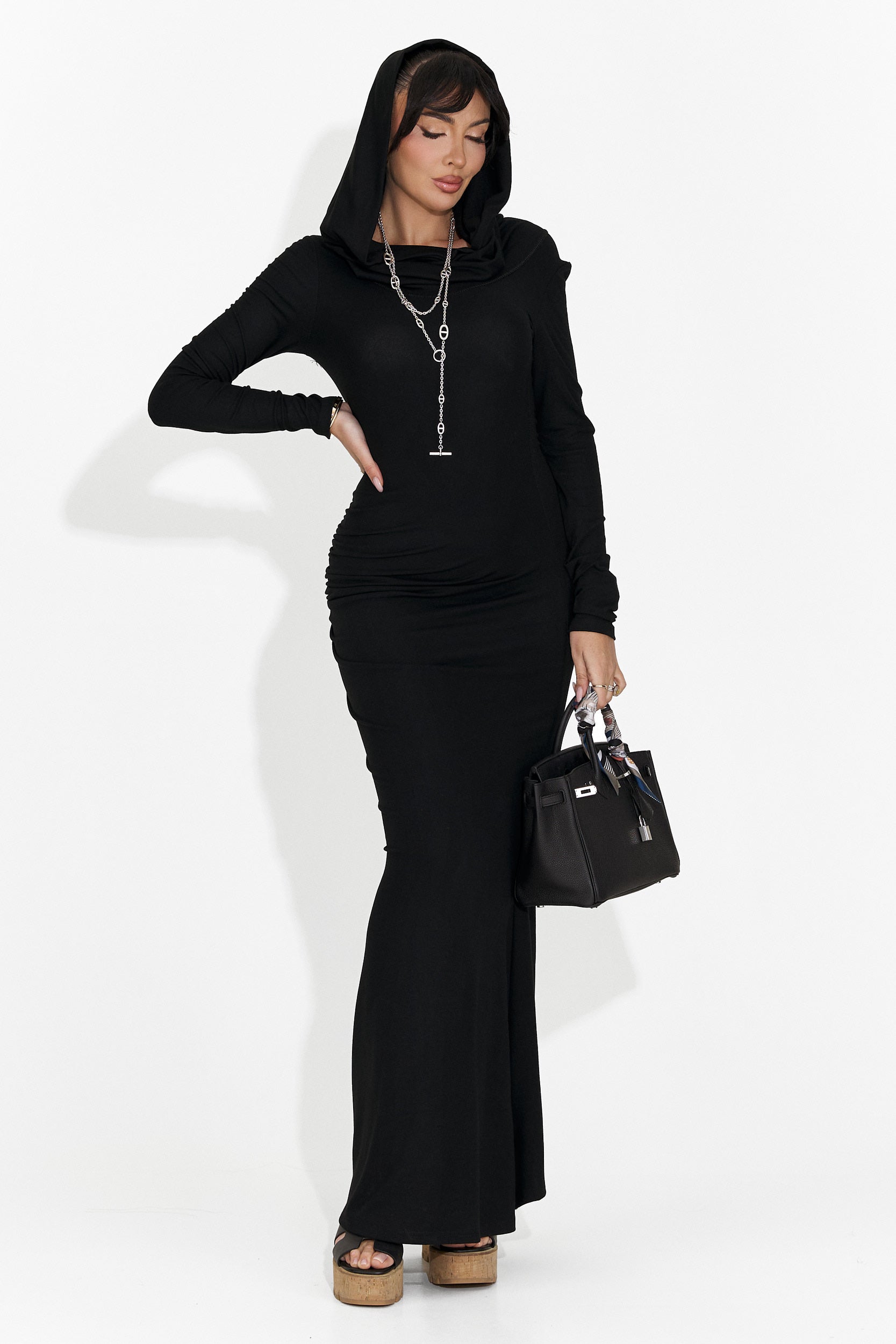 Rochie dama lunga neagra Briania Bogas