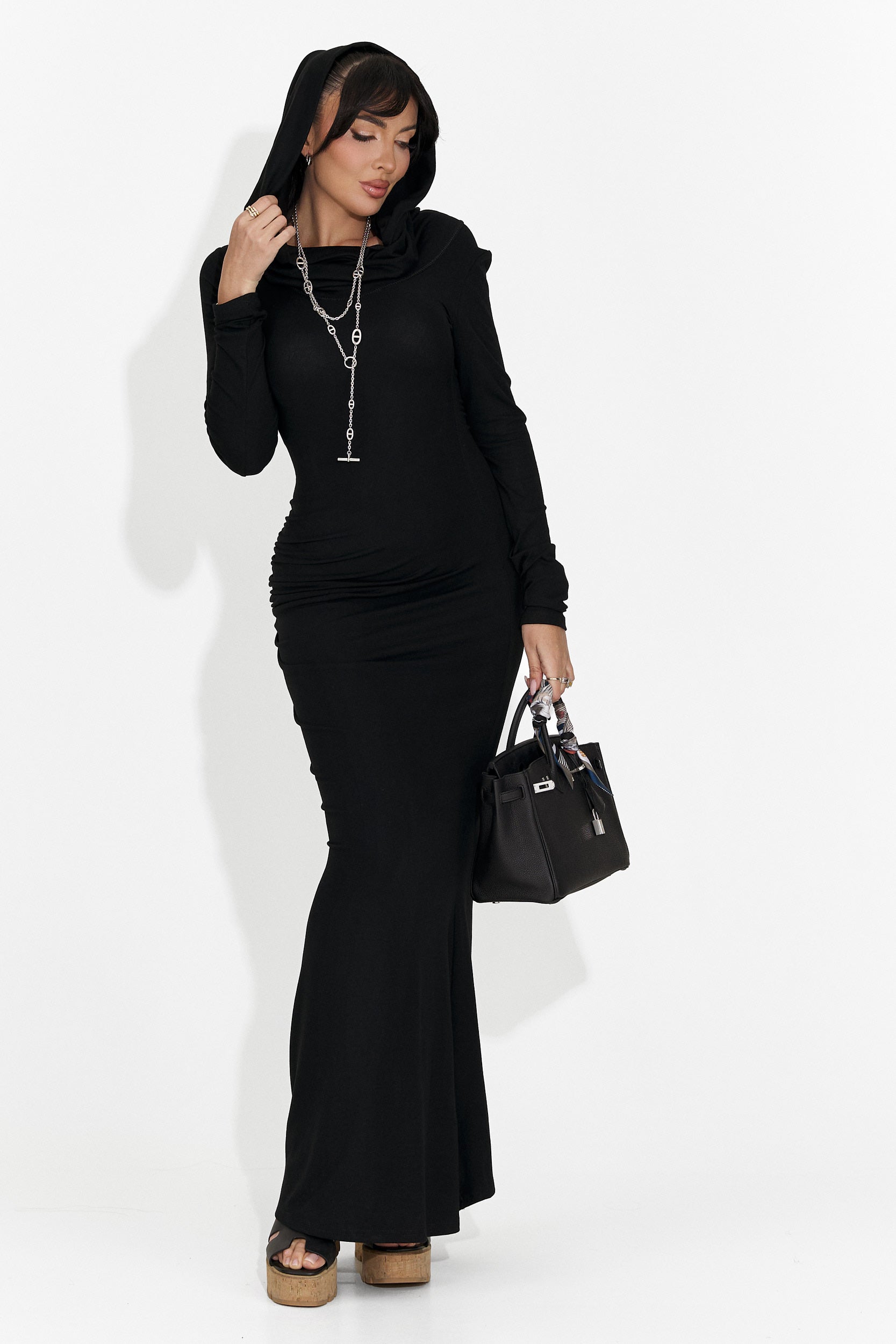 Rochie dama lunga neagra Briania Bogas