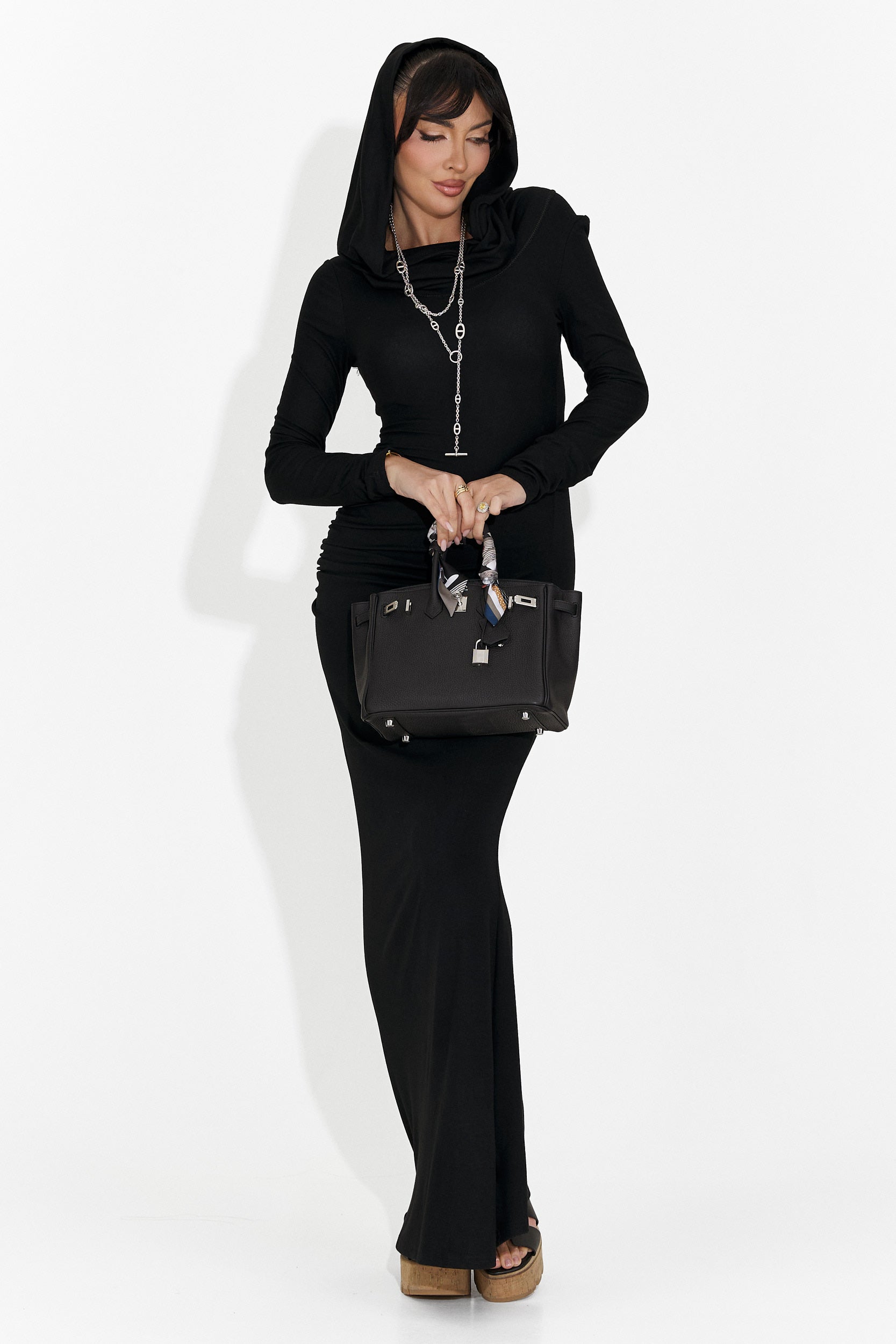 Rochie dama lunga neagra Briania Bogas