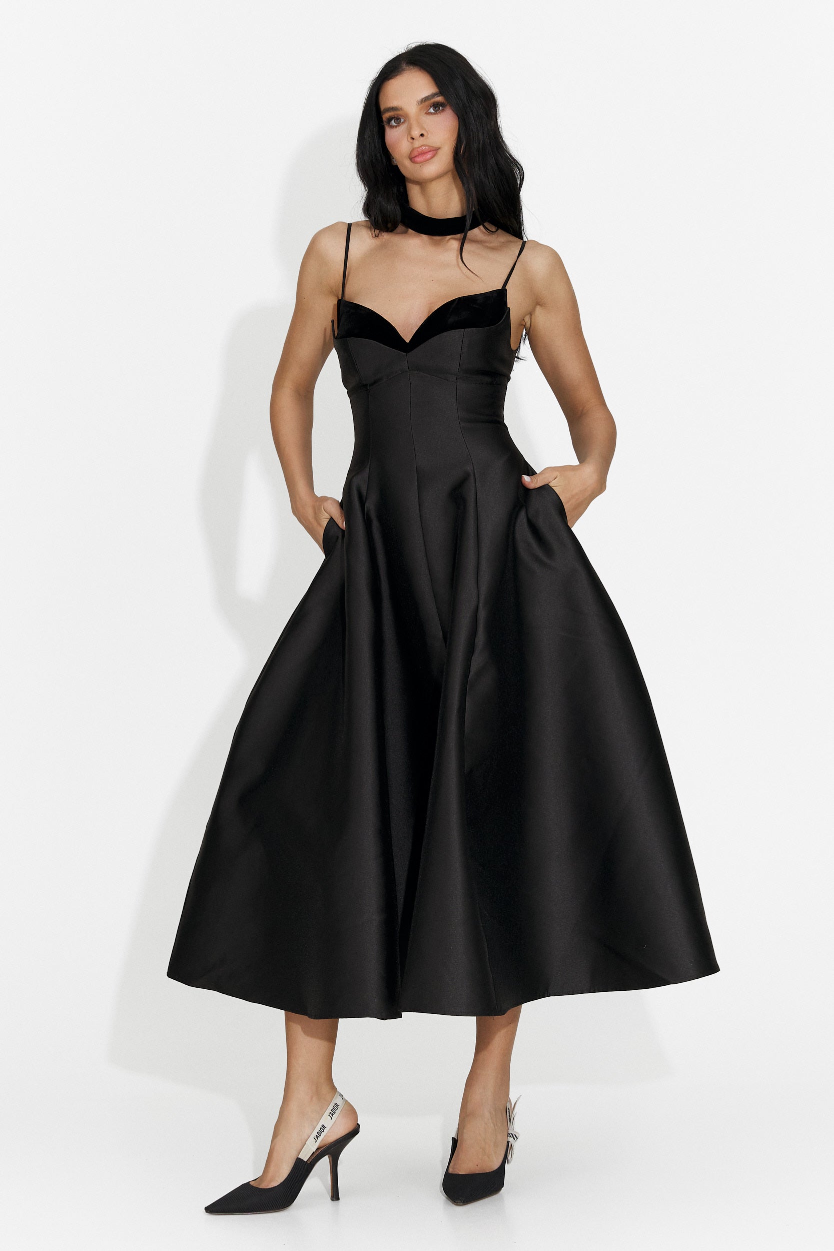 Rochie dama lunga neagra Coriza Bogas