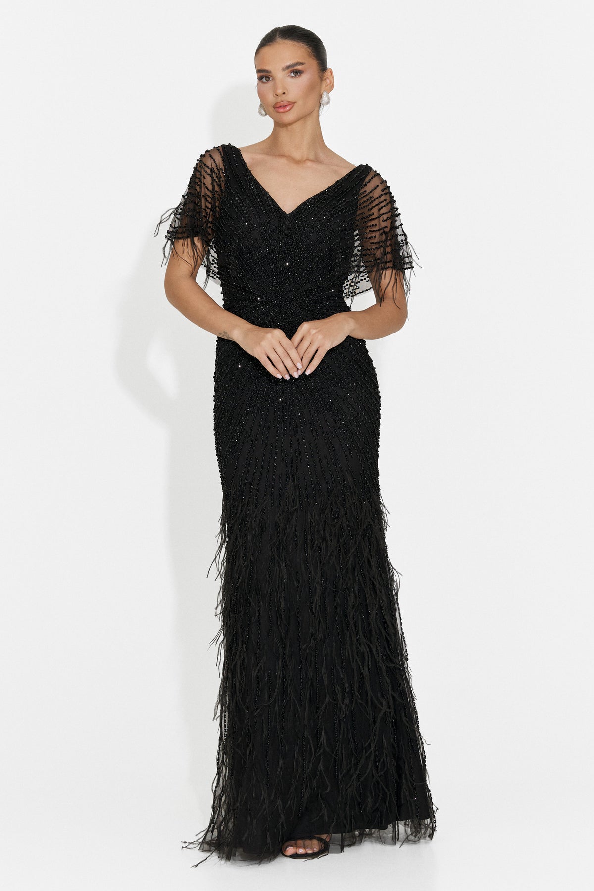Rochie dama lunga neagra Elke Bogas, imaginea 4 din 10