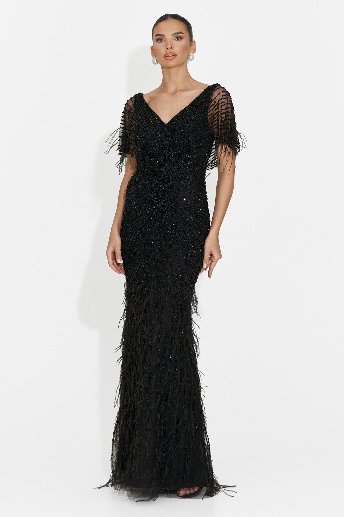 Rochie dama lunga neagra Elke Bogas, imaginea 7 din 10