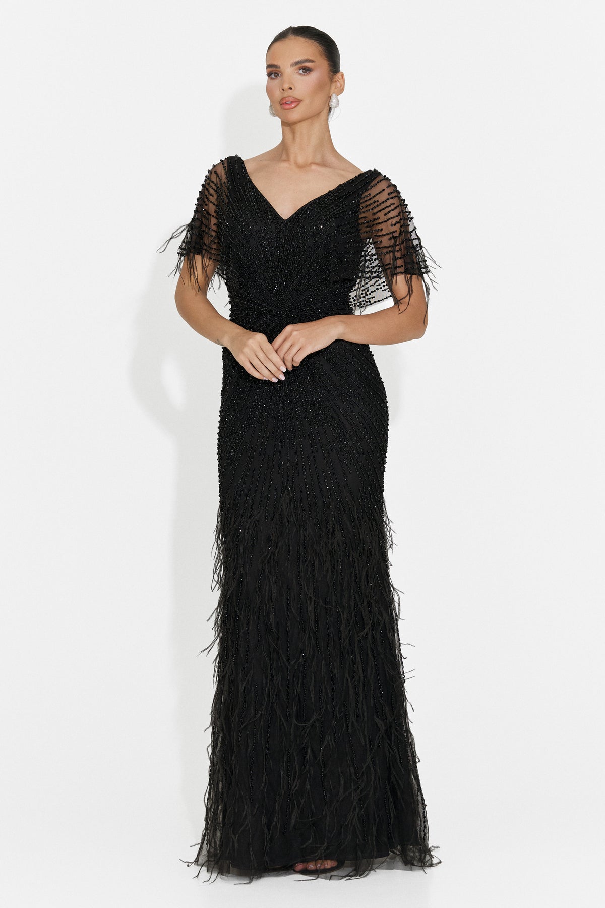Rochie dama lunga neagra Elke Bogas, imaginea 8 din 10